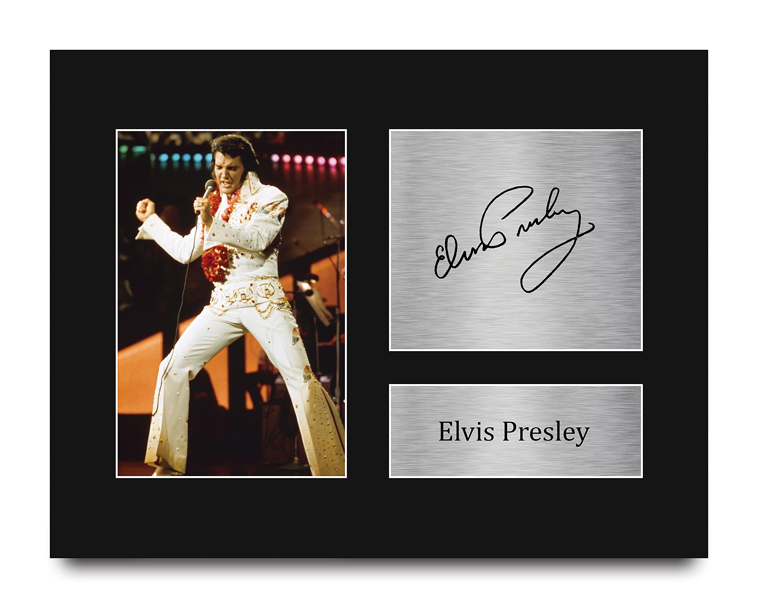 Hwc Trading Elvis Presley Gifts Usl Printed Signed Autograph Picture For Music Memorabilia Fans - Us Letter Size