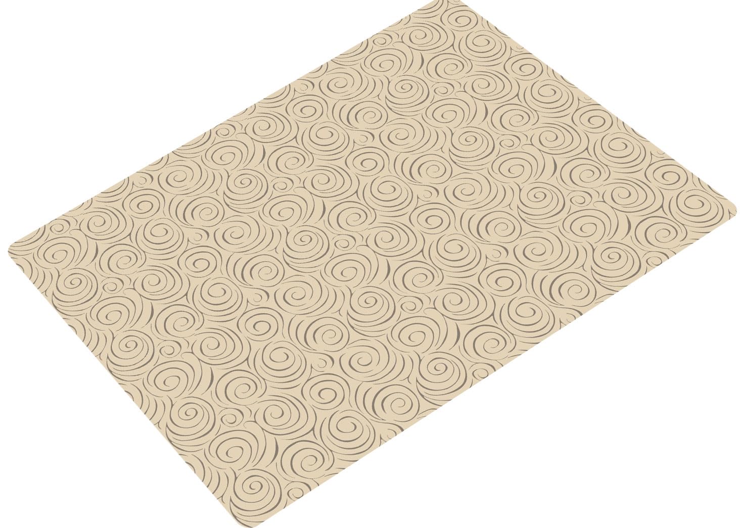 Shape28 Floor Mat Ultra-Thin Kitchen Bathroom Rug With Non Slip Rubber Backing 35 X 23 Inches Latte Design 4T