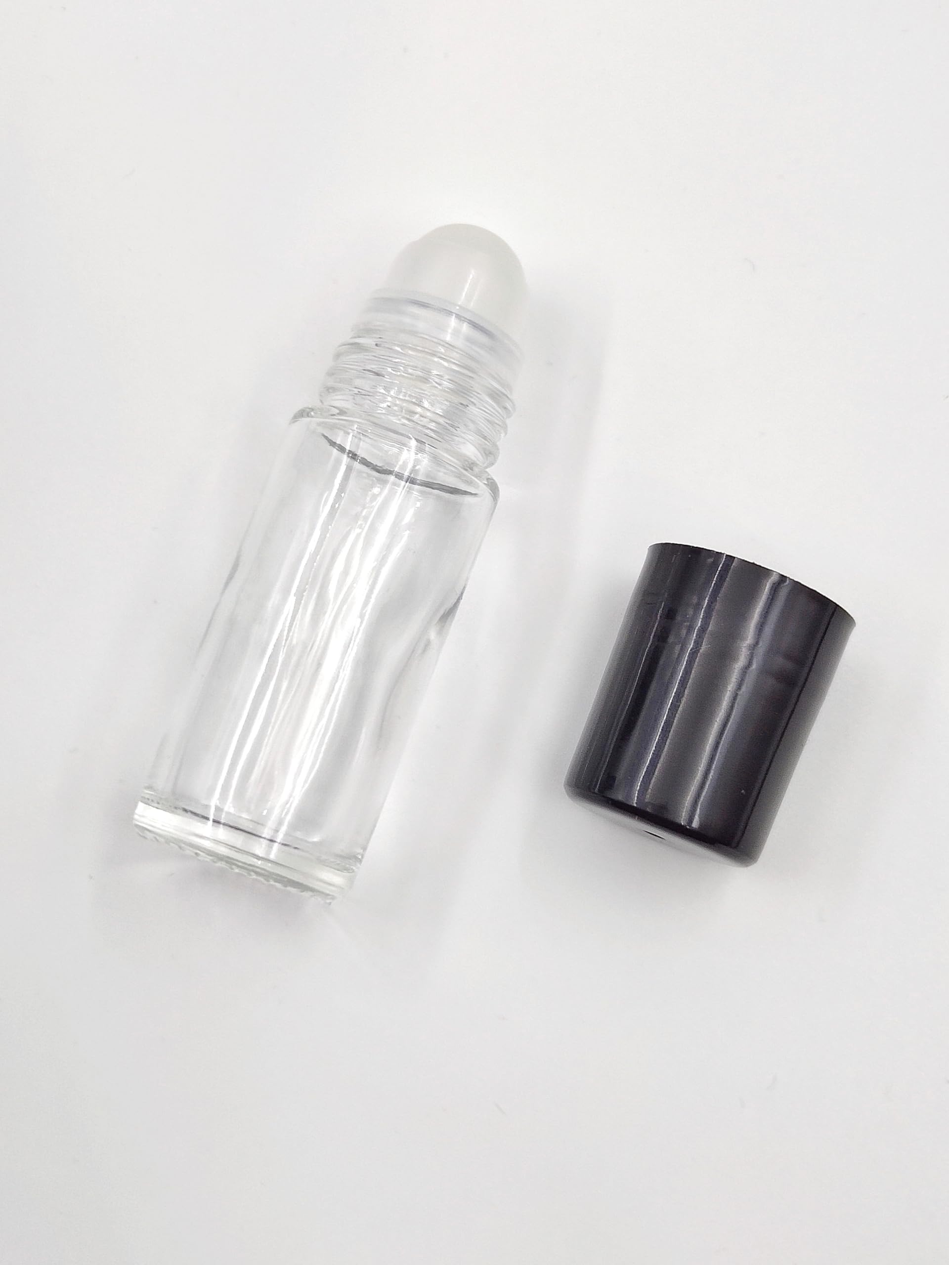 Yyngjck 4Packs Glass Clear Roller Bottles 30Ml/1 Oz Refillable Essential Oil Perfume Roll On Bottles Leak-Proof Design Empty