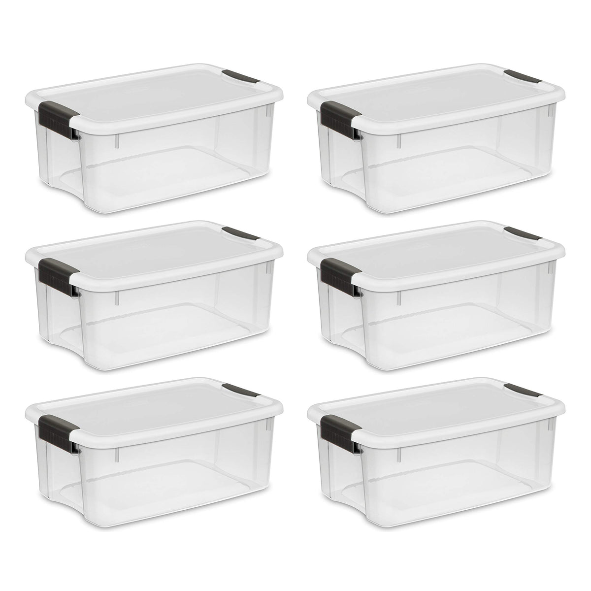 Sterilite 18 Qt Ultra Latch Box, Stackable Storage Bin With Lid, Plastic Container With Heavy Duty Latches To Organize, Clear An