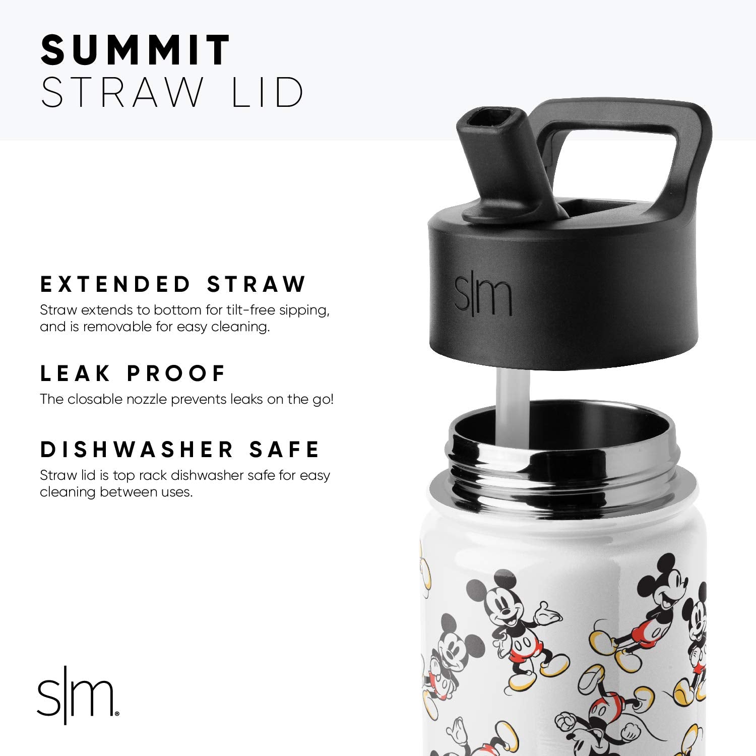 Simple Modern Disney Princess Kids Water Bottle With Straw Lid | Reusable Insulated Stainless Steel Cup For Girls, School | Summ