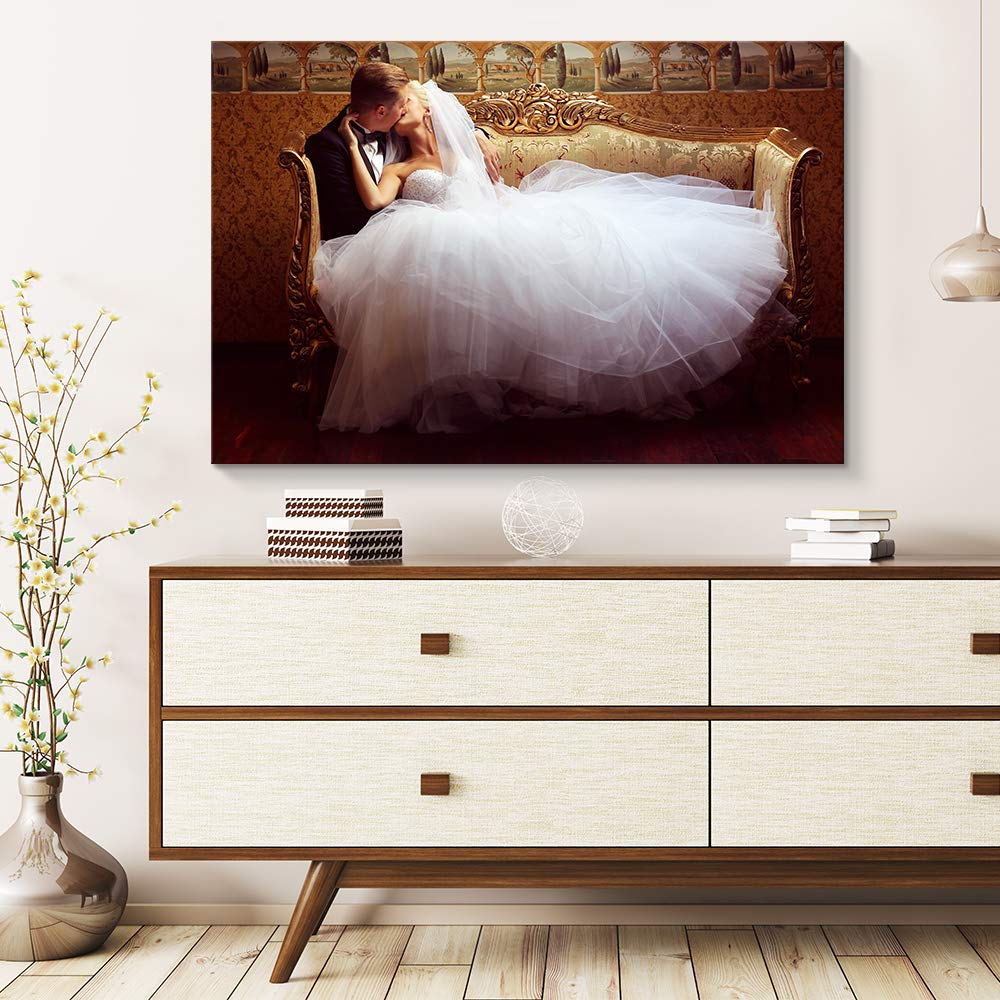 NWT Custom Canvas Prints with Your Photos for Wedding  Personalized Canvas Pictures for Wall to Print Framed 16x20 inches