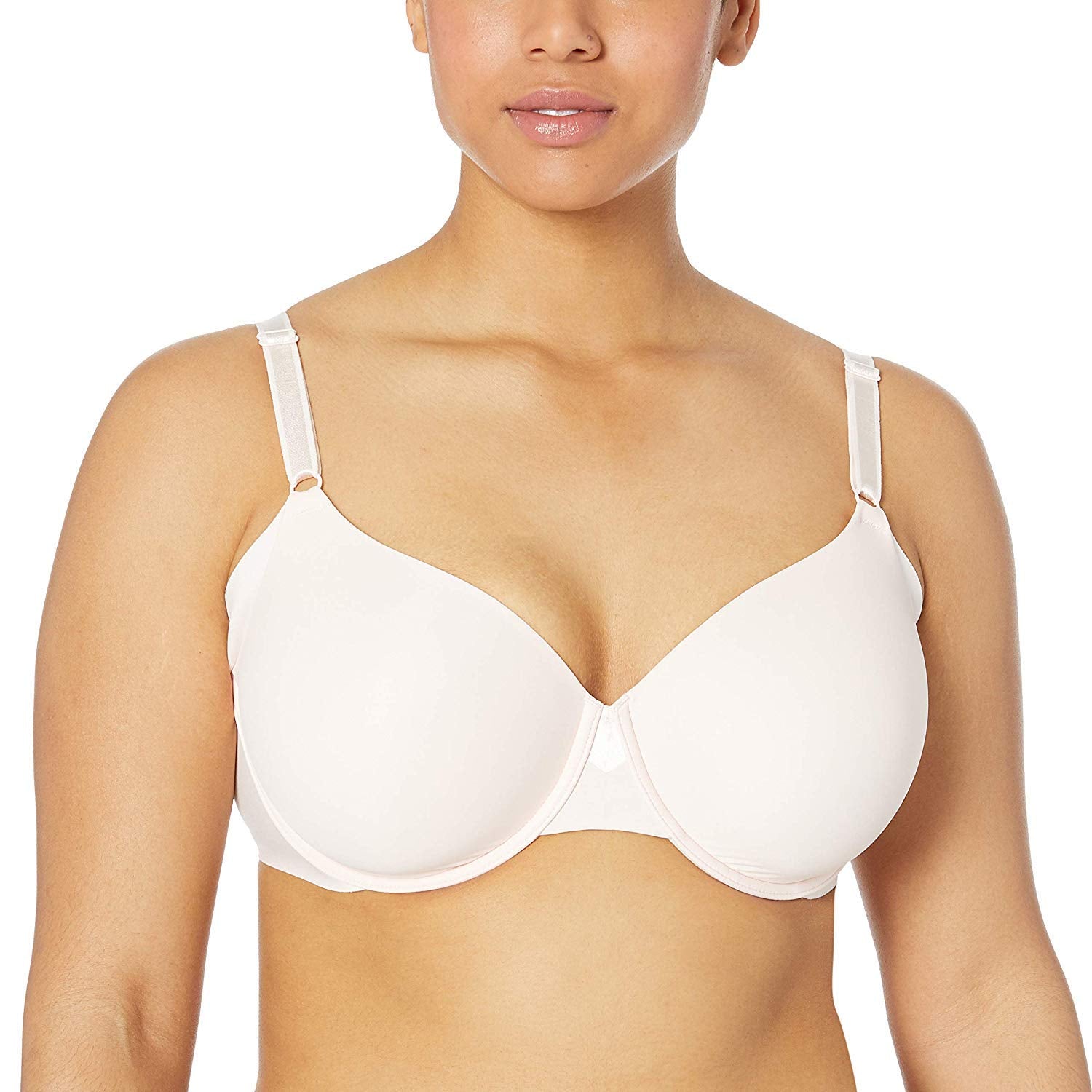 Olga Womens Plus Size No Side Effects Underwire Contour Bra, Rosewater, 36Dd
