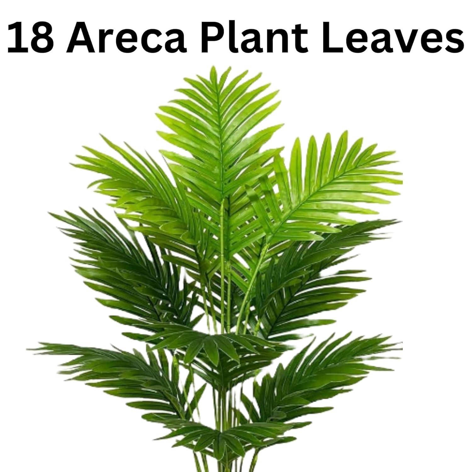 Bk Mart Polyester Natural Looking 18 Leaves Areca Palm | Ornamental Plant For Interior | Indoor Tropical Plant For Home/Shop/Off