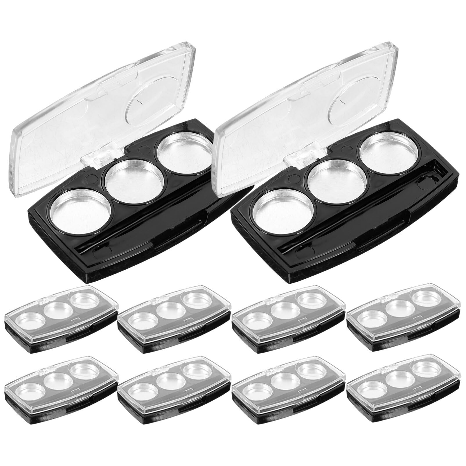 Beaupretty 10 Pcs Empty Eyeshadow Palette Cases 2.75X1.57X0.39In Refillable Compact Diy Makeup Organizer for Eyeshadow Blush Pow