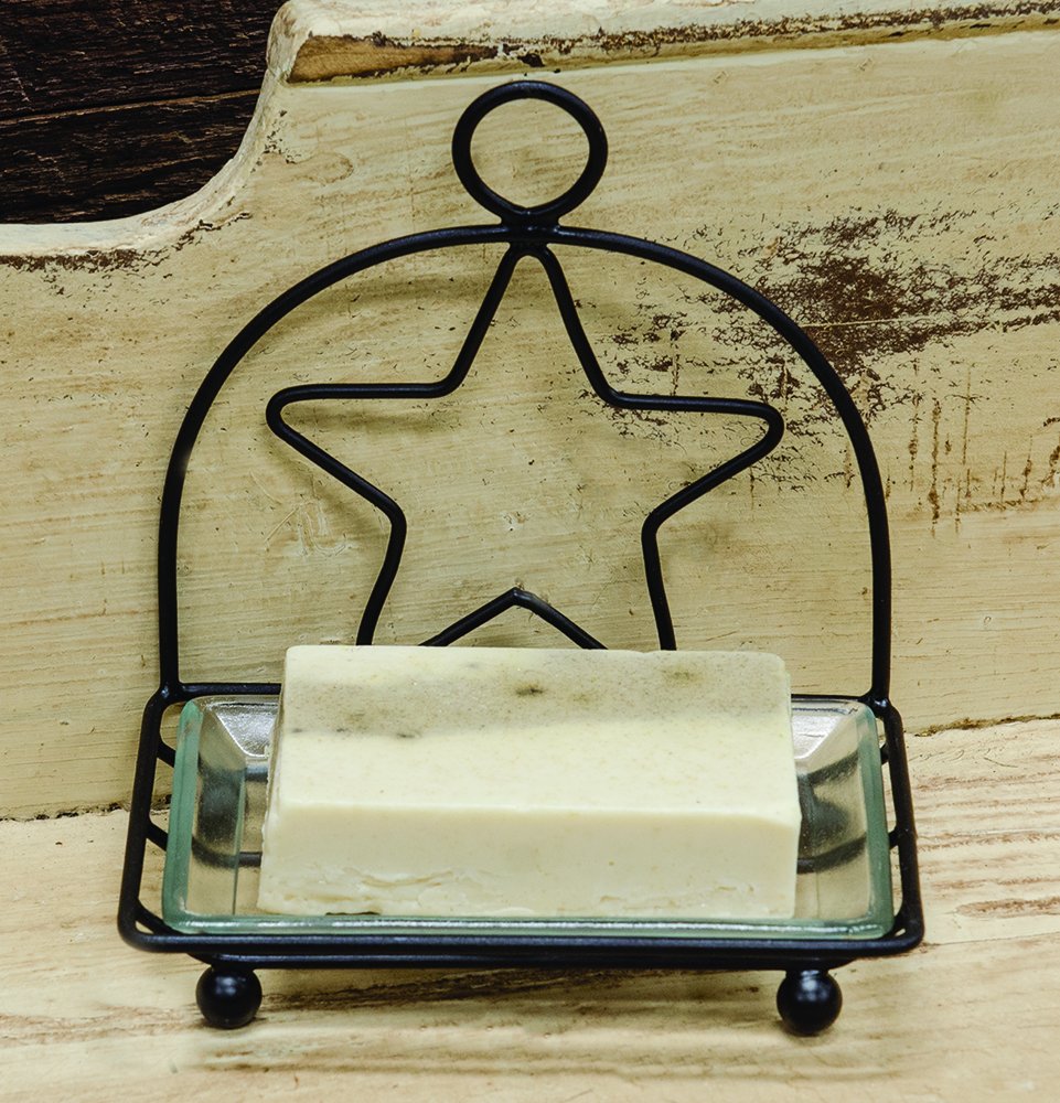 Cwi Gifts 5.5''X5'' Black Star Soap Dish