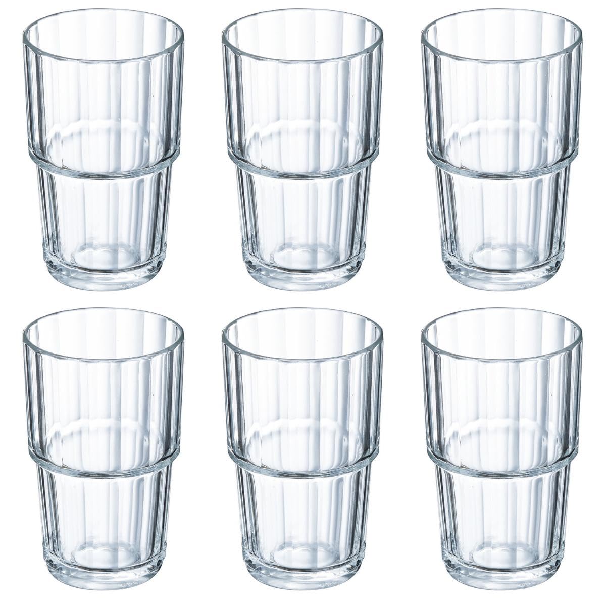 Arcoroc 60440 Norvege Stacking Tumbler, 270mL Capacity, Pack of 6