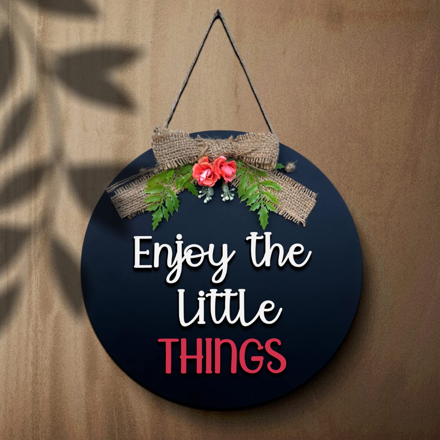 Chalk My Theme Enjoy Little Things Home Decor Wall Hanging Frame Board For Kitchen, Living Room, Study Room, Office, Cafe, Resta