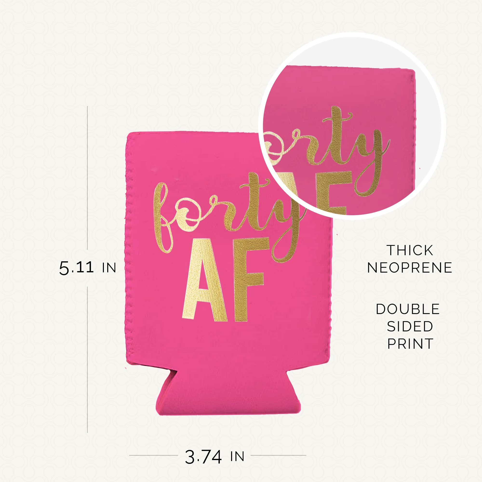 Forty Af Can Coolers, Black And Gold 40Th Birthday Decorations Man, 40 Af Set Of 12 40Th Birthday Party Favors, Perfect 40Th Bir