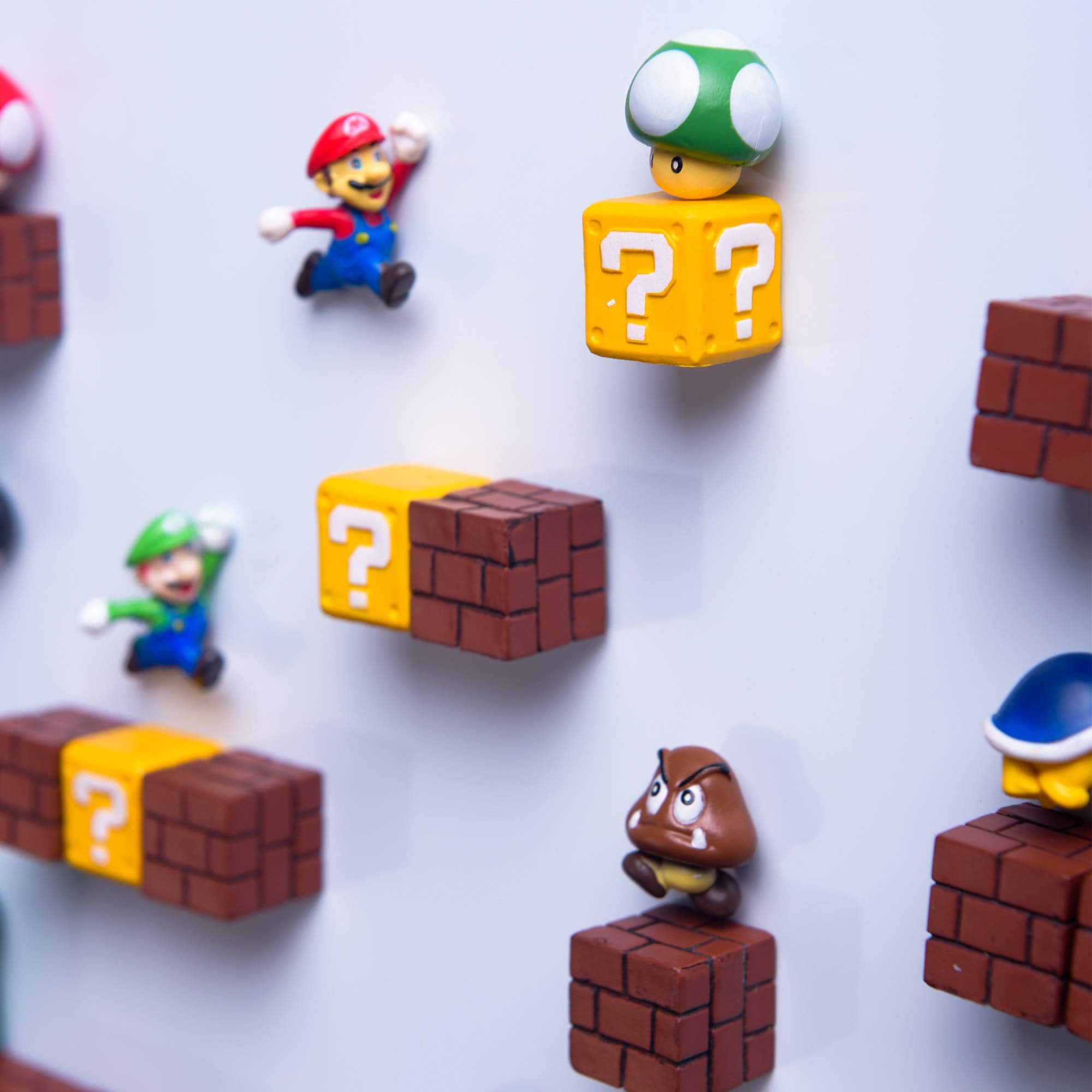 39 Pcs 3D Super Mario Fridge Magnets Christmas Magnets Whiteboard Magnets 39 Full Combo Resin Cute & Fun Refrigerator Magnets Pe