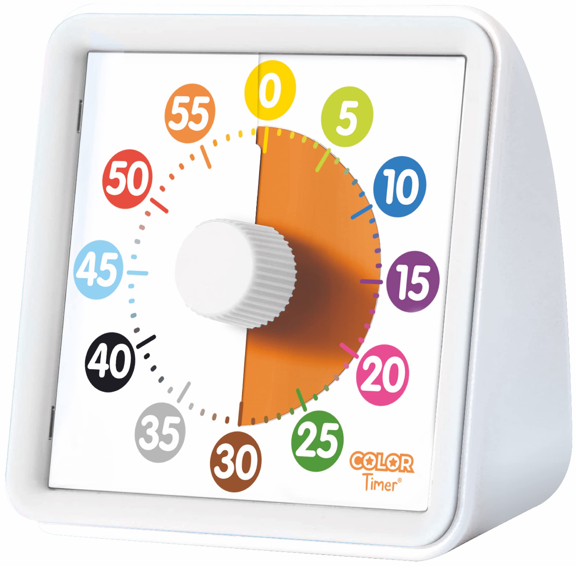 Color Visual Timer For Kids, Preschoolers & Toddlers - Silent Classroom And Home 60-Minute Countdown Clock, Time Management Tool
