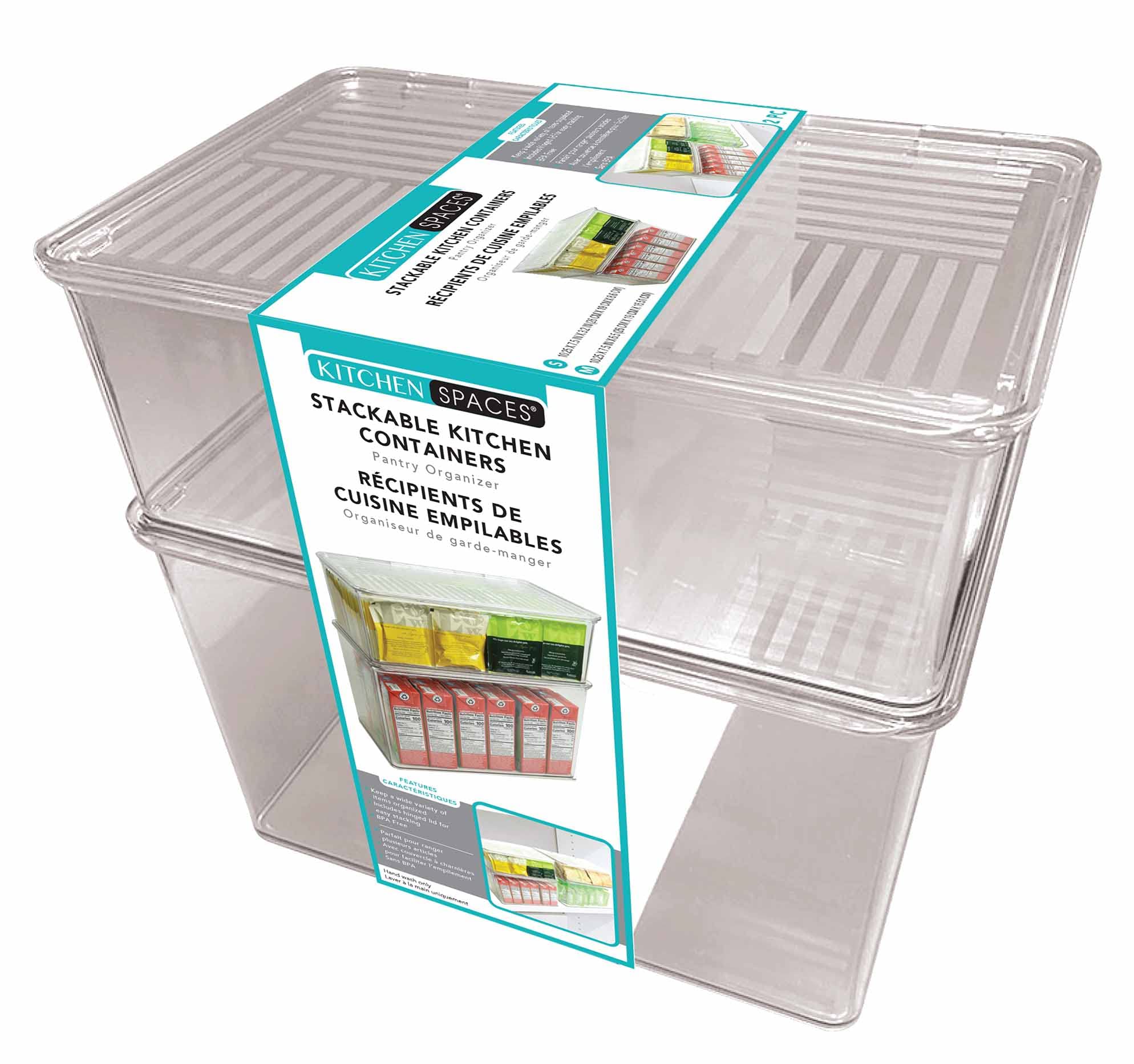 Kitchen Spaces Stackable Kitchen Containers 2Pc