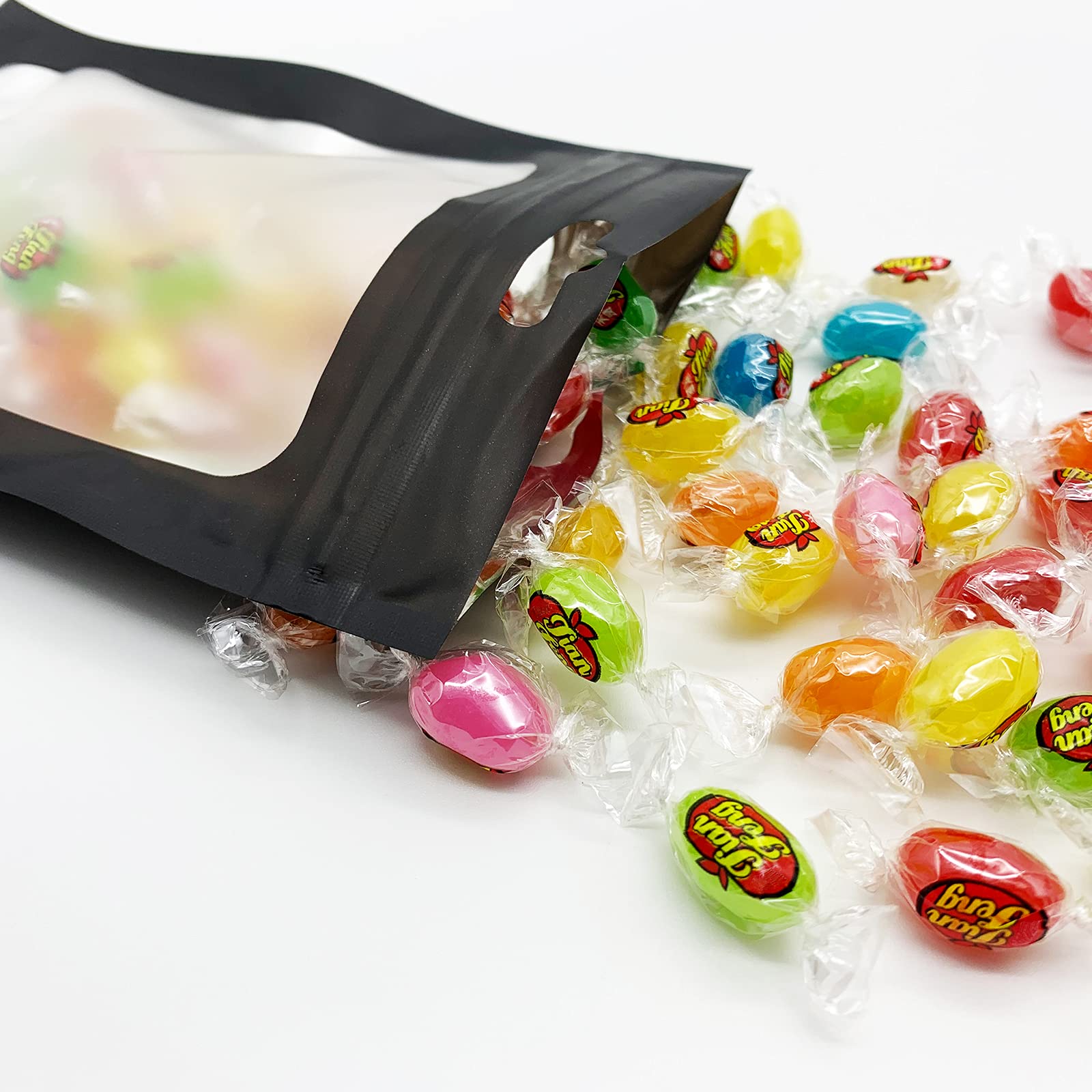 100 Pcs Resealable Ziplock Food Storage Bags, Water Proof Bag With Clear Window, Packaging Pouch For Coffee Beans Candy Sample F