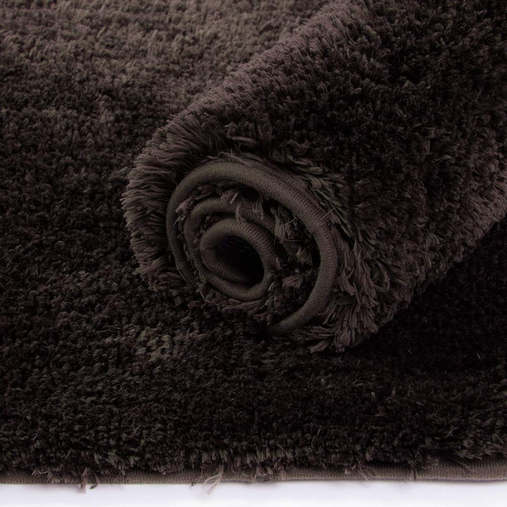 Walensee Shaggy 2 Piece Bath Rug Set, (20 X 32, 2 Pack Set, Brown) Bathroom Rug Set Bath Mats For Bathroom Machine Wash/Dry Abso