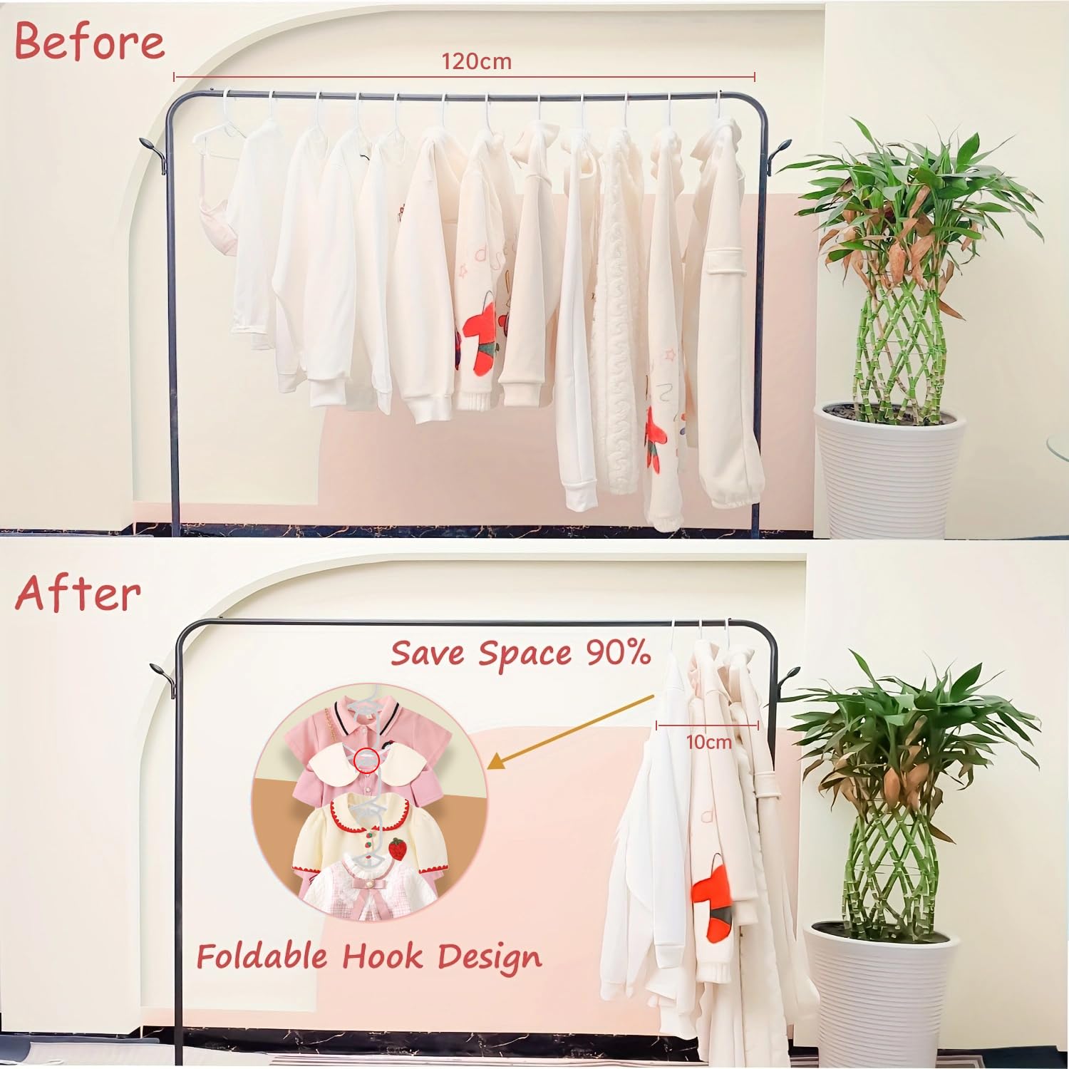Trusir Kids Plastic Hangers, 100 Pack, 11.5 Inch, White, Ideal For Closet, Baby And Toddler Clothes