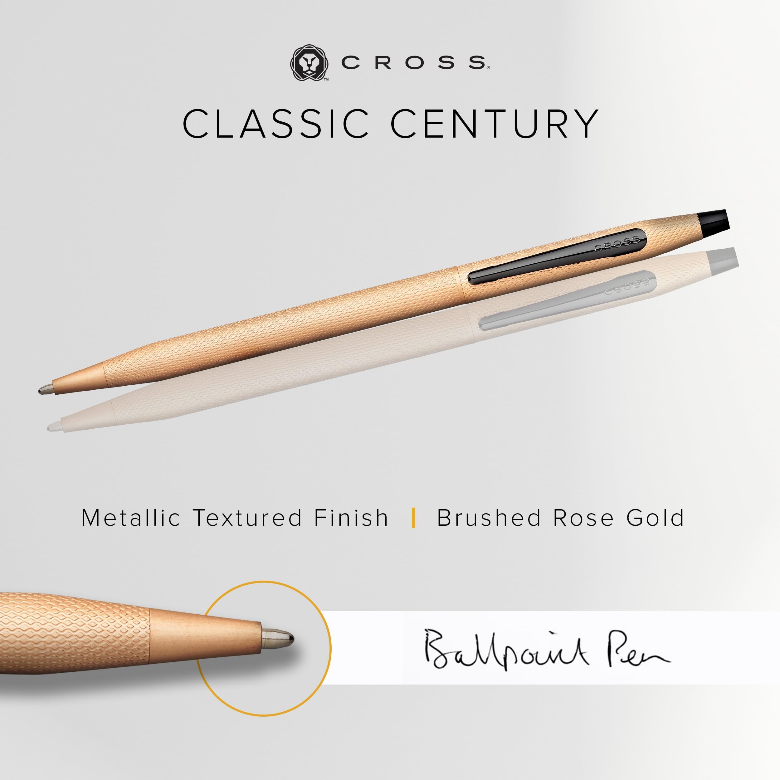 Cross Classic Century Refillable Ballpoint Pen, Medium Ballpen, Includes Premium Gift Box - Brushed Rose Gold