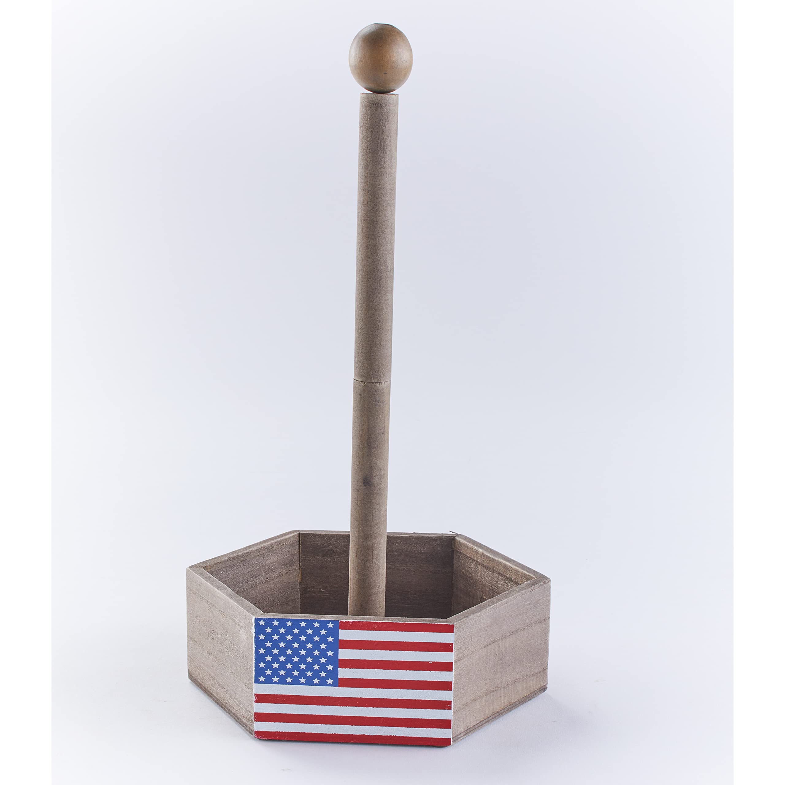 Wooden Americana Serving Collection - Paper Towel Holder
