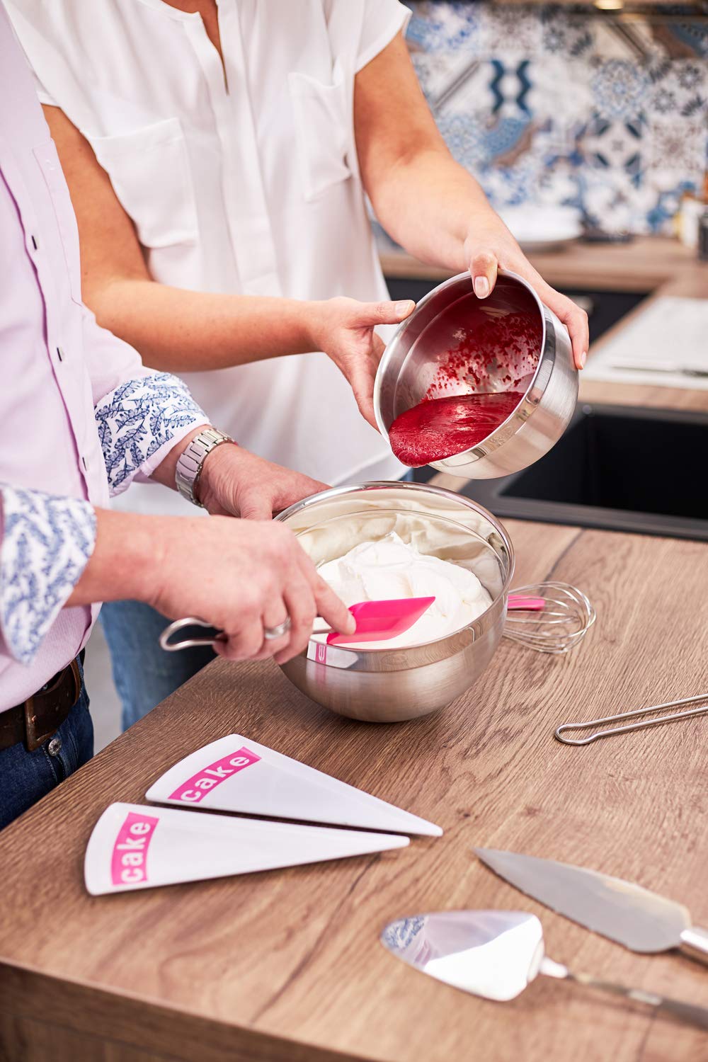 Rosle 3 Piece Stainless Steel Mixing/Prep Bowl Set, (1.7Qt, 3.3Qt, 5.7Qt)