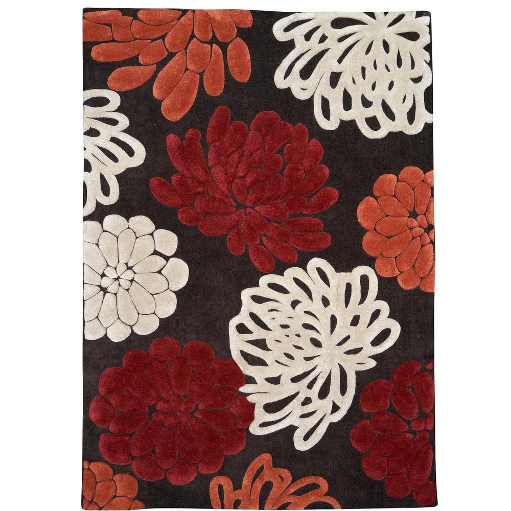 Trio Peddles Chocolate & Garnet 8x10, Rug