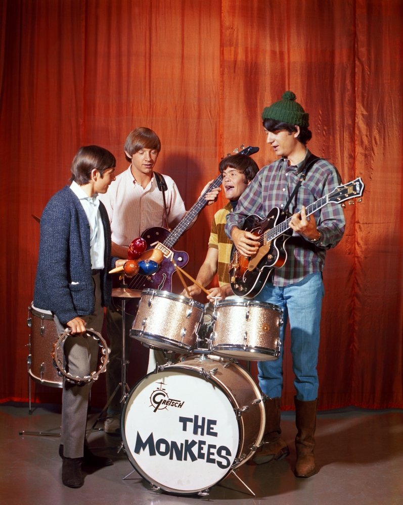 Monkees In Black With White Background Photo Print (8 X 10)