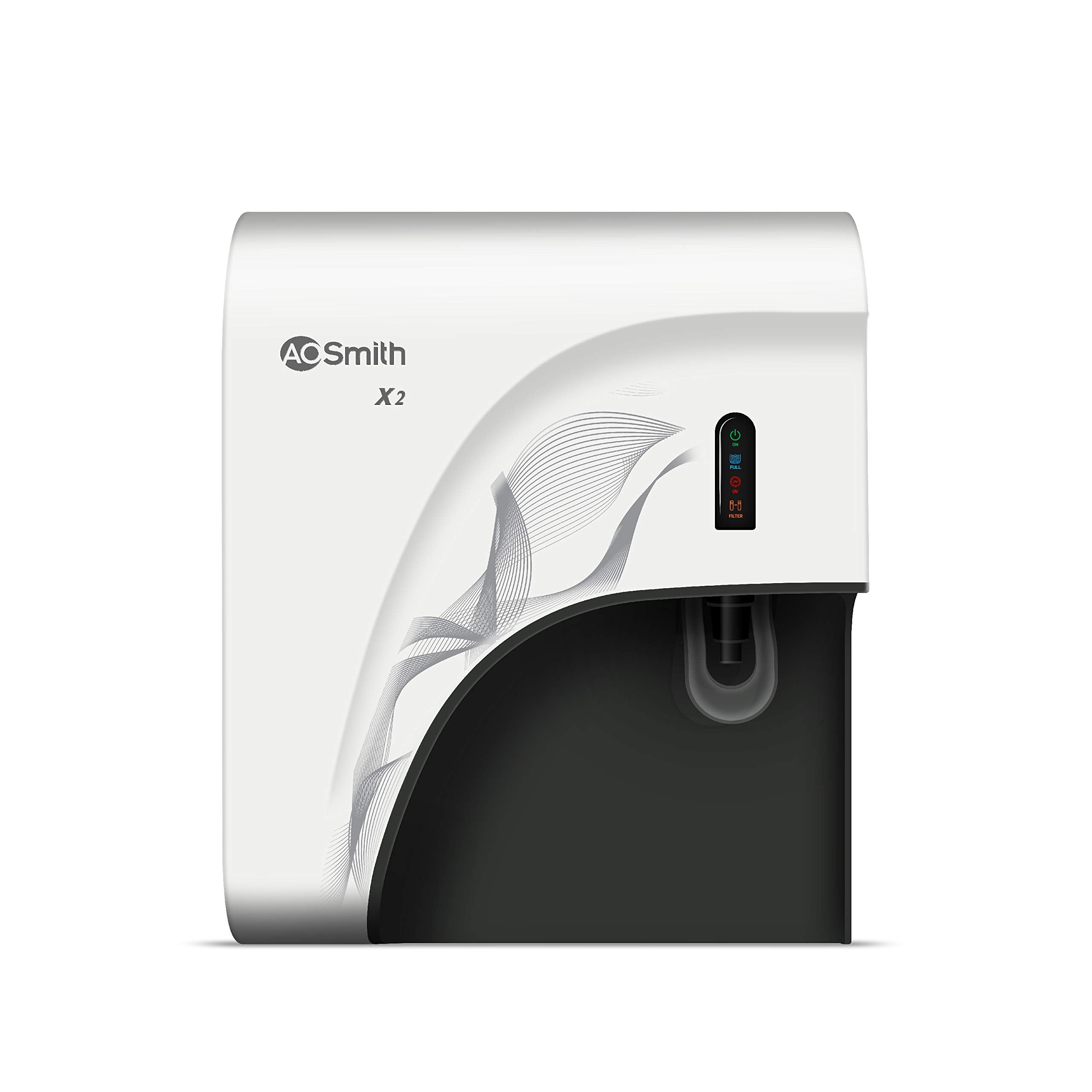 Ao Smith X2 Uv Ultraviolet + Uf (Ultra Fine) Black Water Purifier | Suitable For Municipal Water, Tds Below 200 (Not Suitable Fo