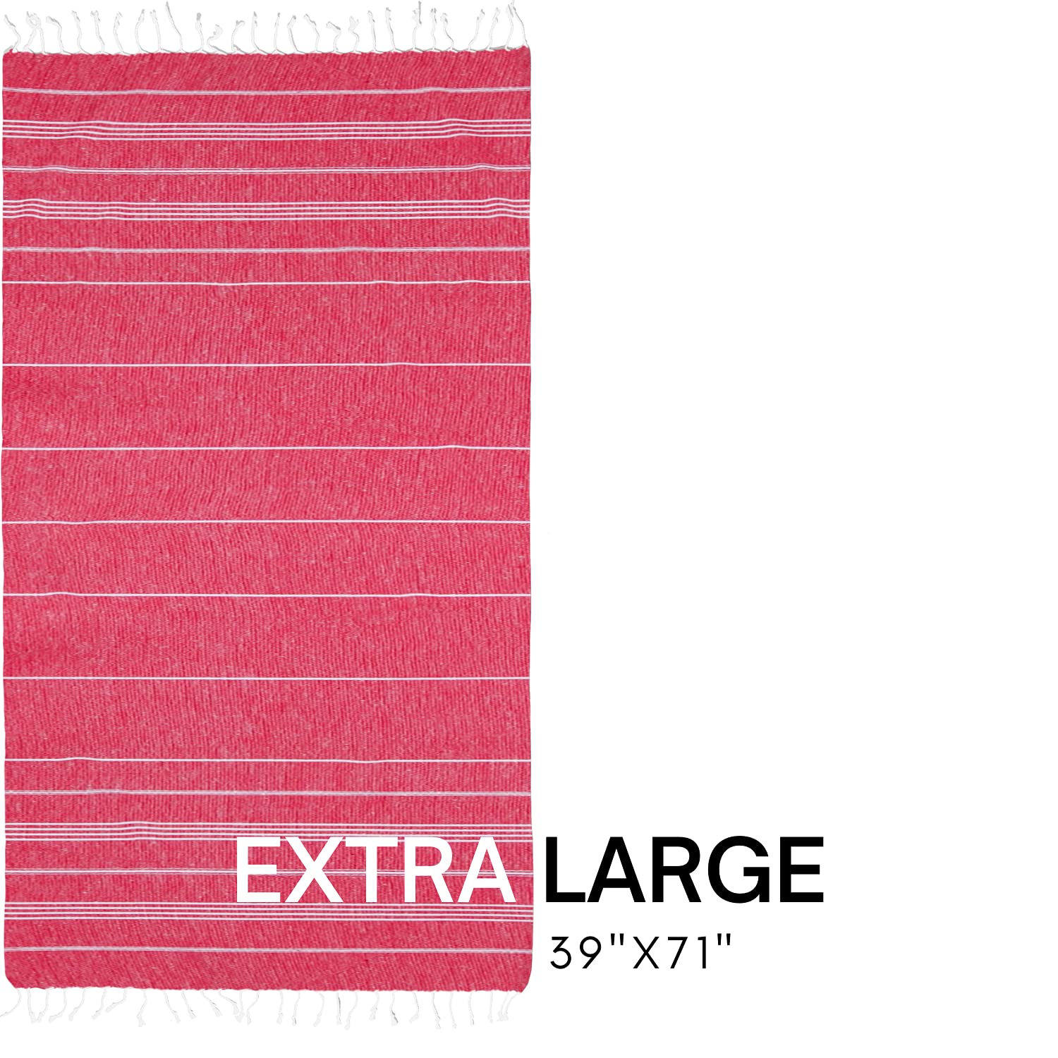 BAY LAUREL Turkish Beach Towel with Travel Bag 39 x 71 Quick Dry Sand Free Lightweight Large Oversized Beach Towel Turkish Towels Light Beach Towel Travel Towels
