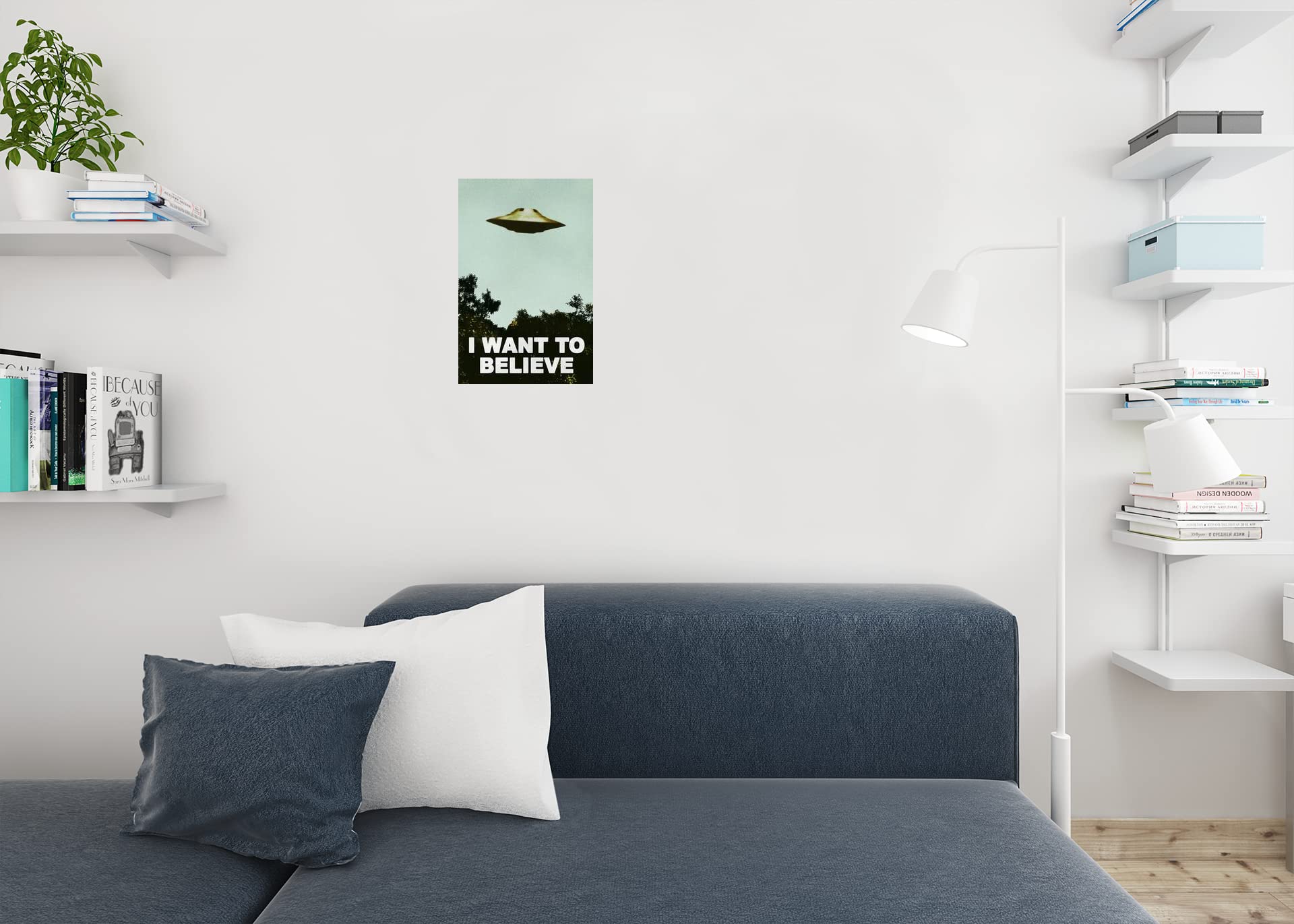 I Want To Believe Poster Ufo Artwork Alien Tv Retro 90S Poster Wall Decor Movie Poster The Truth Is Out There I Believe Poster A