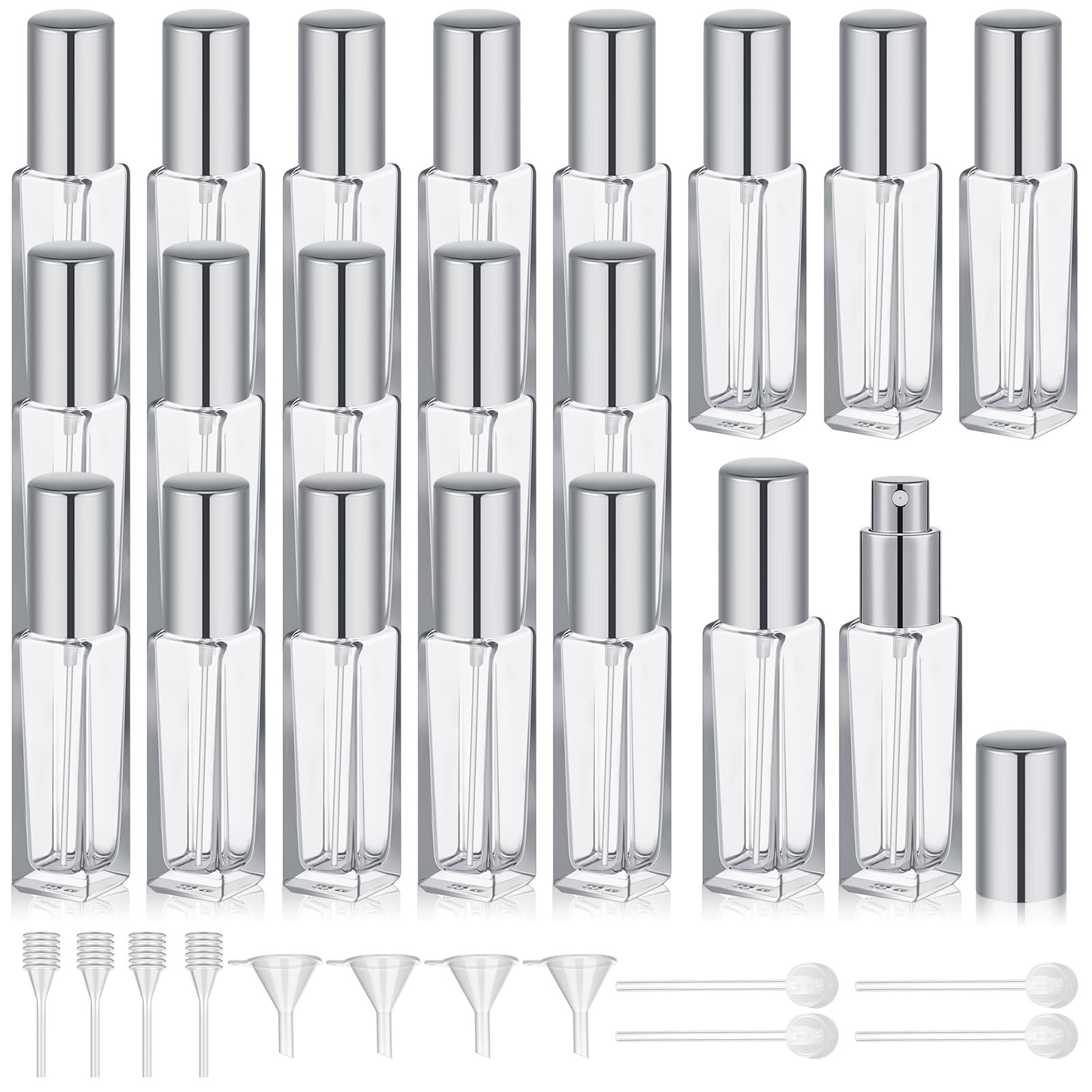 20 Pcs Perfume Travel Refillable 10 Ml, Mini Cologne Perfume Bottles Empty, Portable Sprayer For Travel Size Spray Bottle Pocket