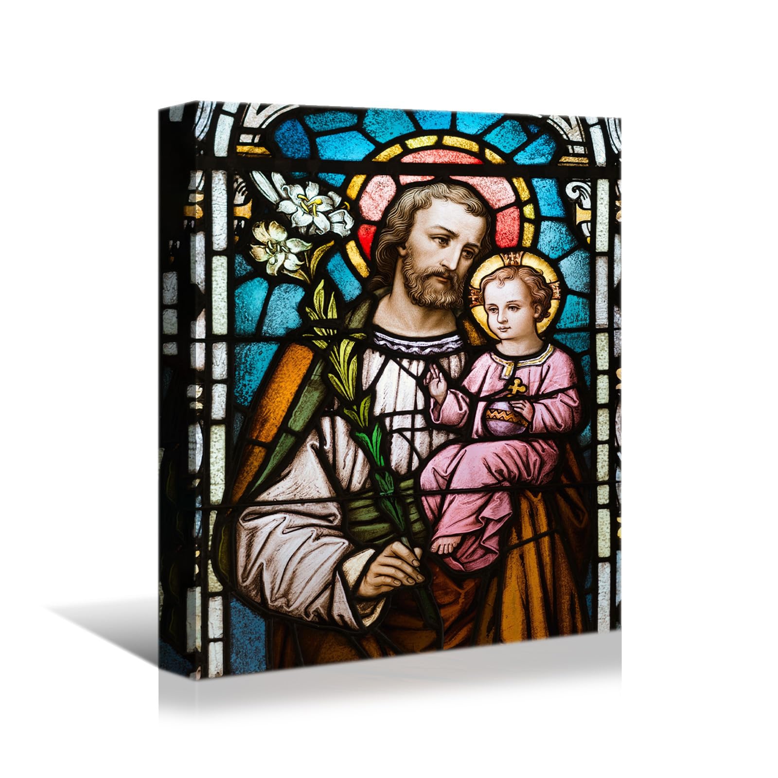 Yonica Christian Jesus Cross Canvas Wall Art For Home Decor - Merciful Heavenly Father Redemption Pictures Print On Canvas Hd Gi