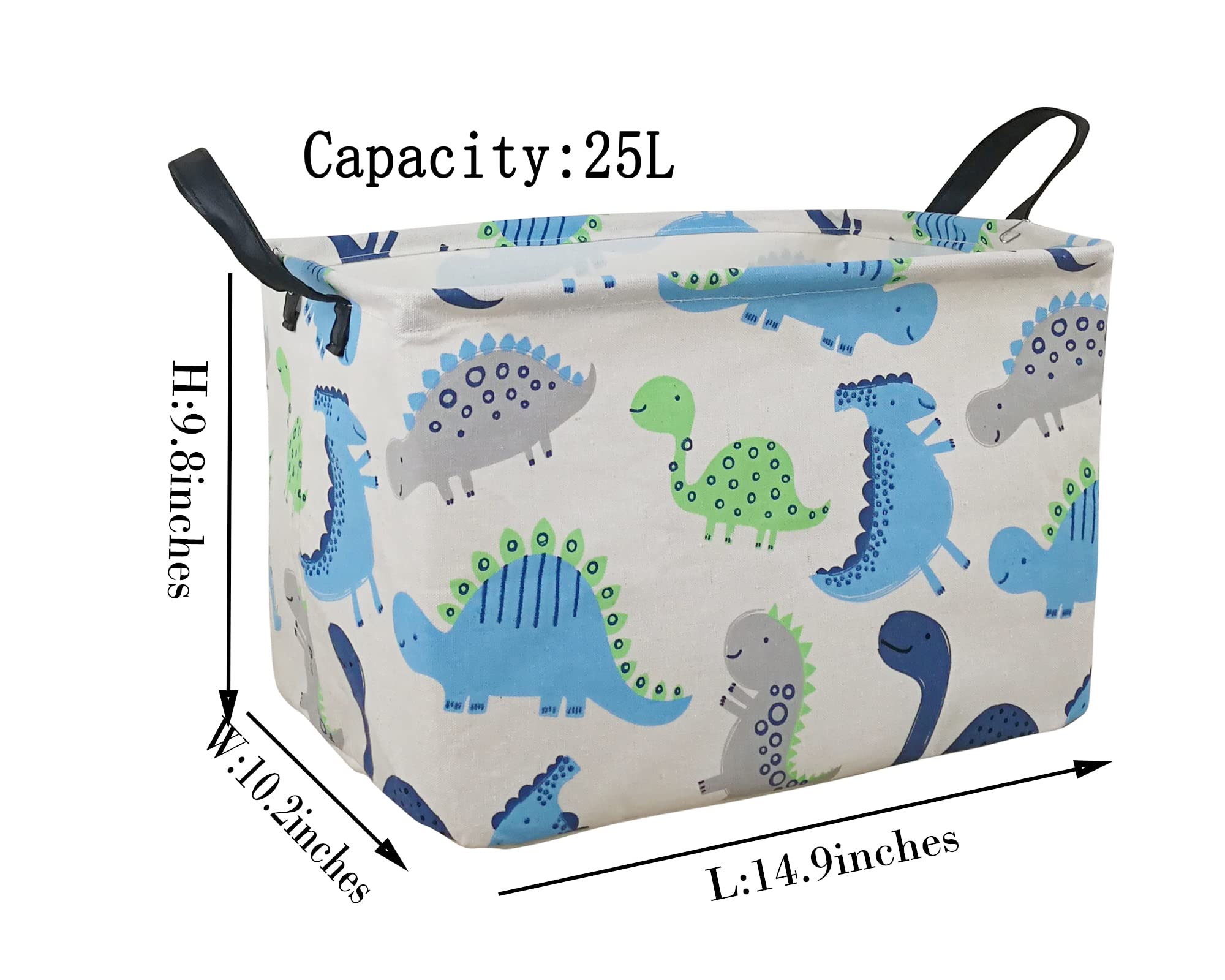 Maizmz Rectangular Storage Basket Collapsible Organizer Bin Waterproof Toy Box For Organizing Home/Dorm/Kitchen/Pet/Office/Close