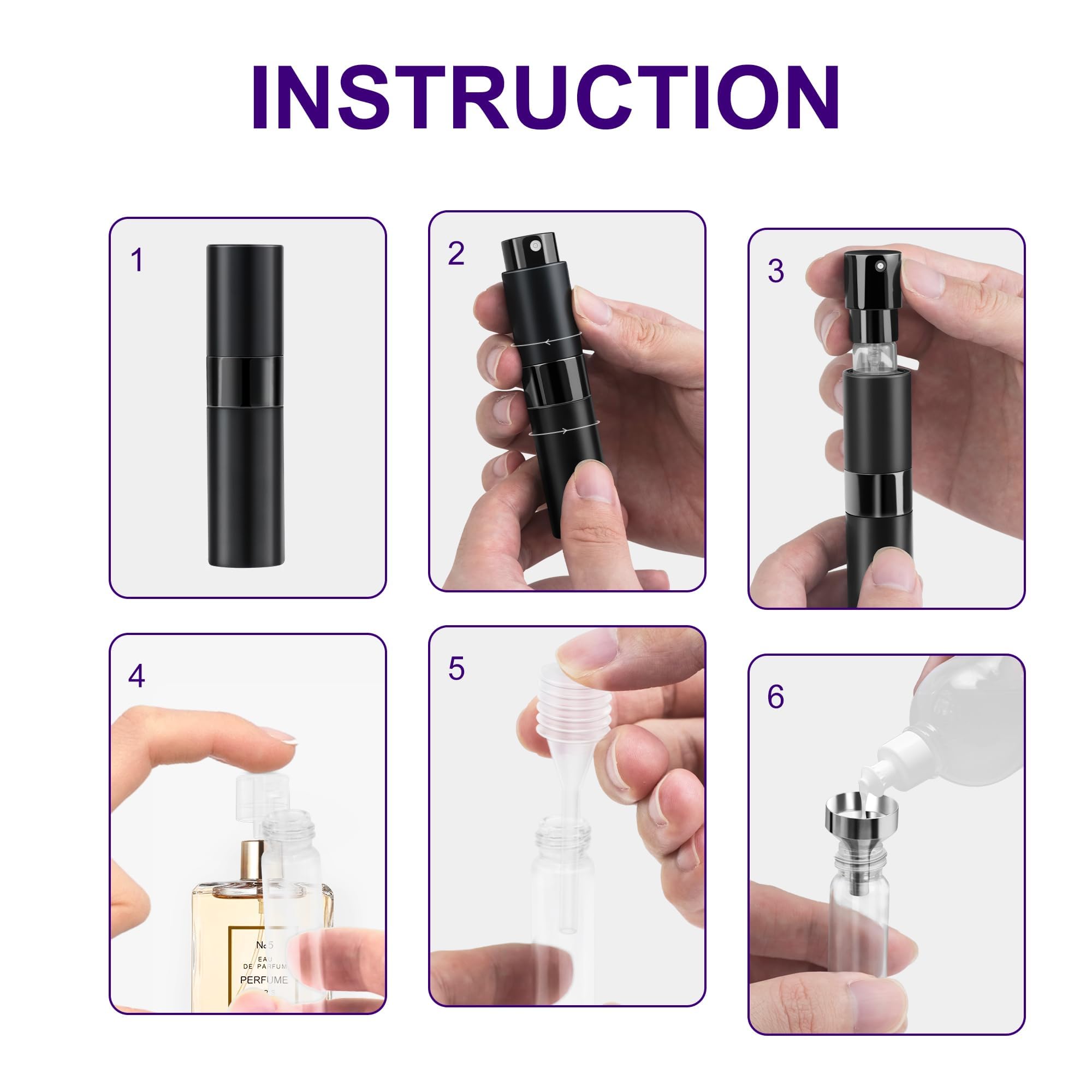 Mddruiqi 8Ml Perfume Travel Refillable Easter Basket Essentials For Women Adults//Men Portable Perfume Atomizer Bottle Spray Bot