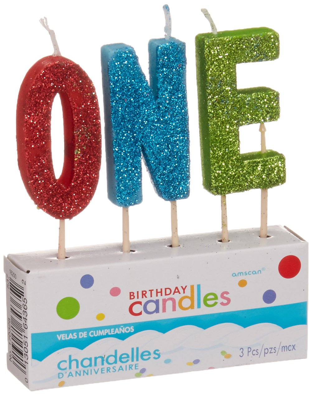 O-N-E glitter candles, Party Favor