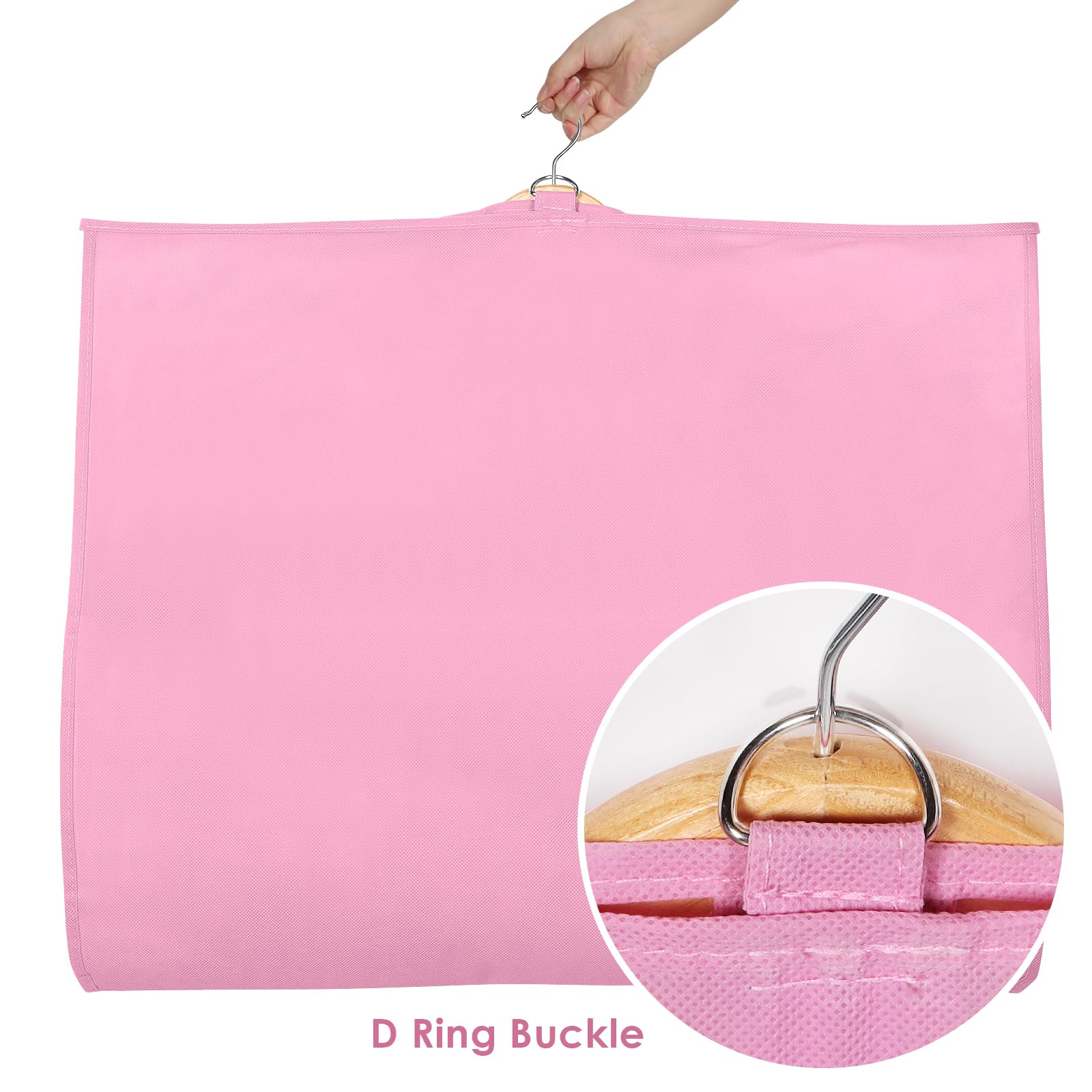Univivi Garment Bags For Dance Costumes For Hanging Clothes, 40 Inch Breathable Dance Competition Garment Bag With 3 Medium Clea