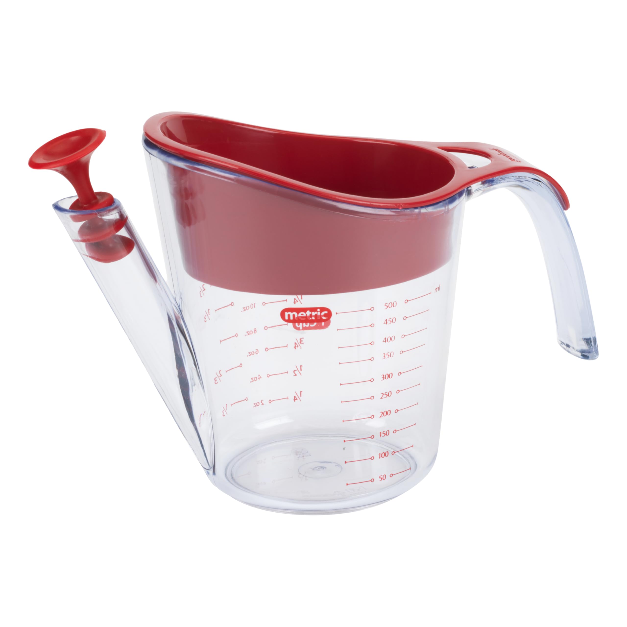 Goodcook Everyday Fat Separator For Cooking, 2-Cup Heat-Resistant Separator With Pour Spout, Bottom Release Fat Separator For Bb