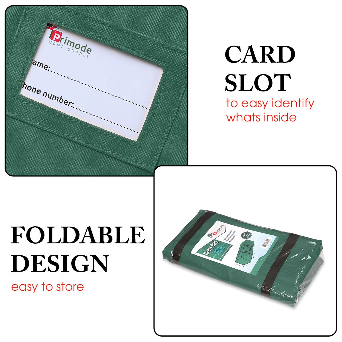 Primode Christmas Tree Storage Bag | Fits Up to 7.5 Ft. Disassembled Holiday Tree | 50    x 15    x 20    Tree Container | Durab