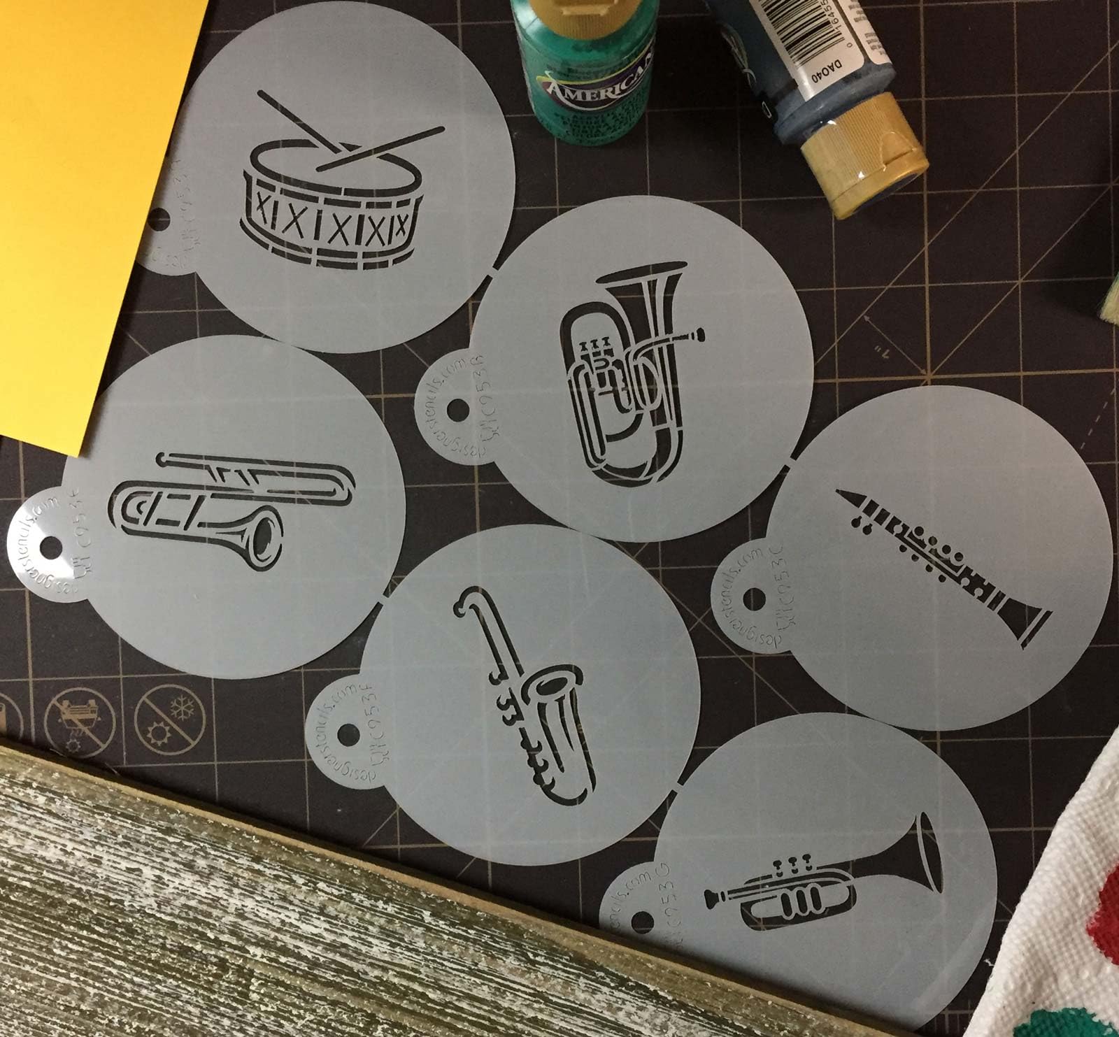 Marching Band Instruments Cookie Stencil By Designer Stencils