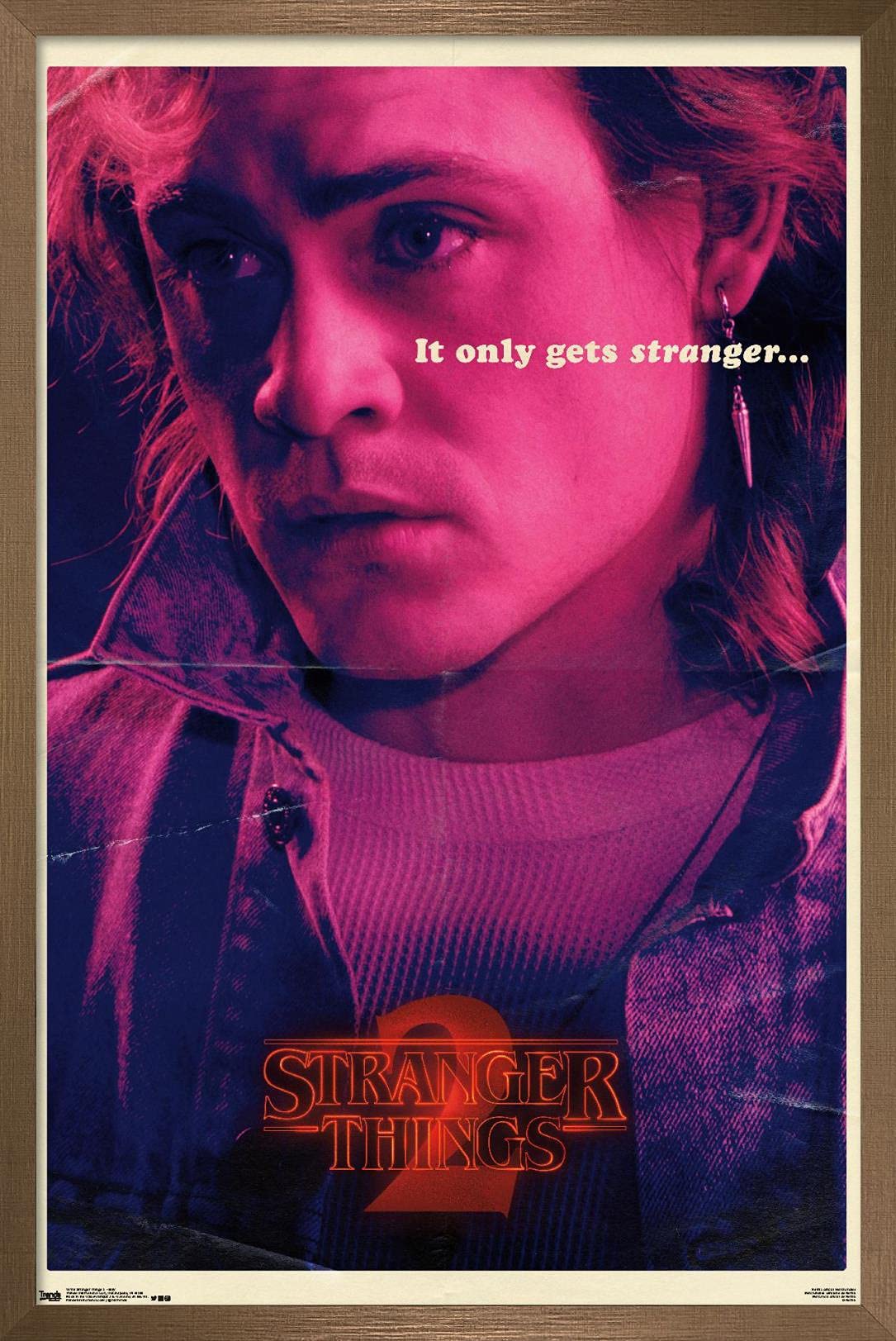 Trends International Netflix Stranger Things: Season 2 - Billy Wall Poster, 22.375'' X 34'', Bronze Framed Version