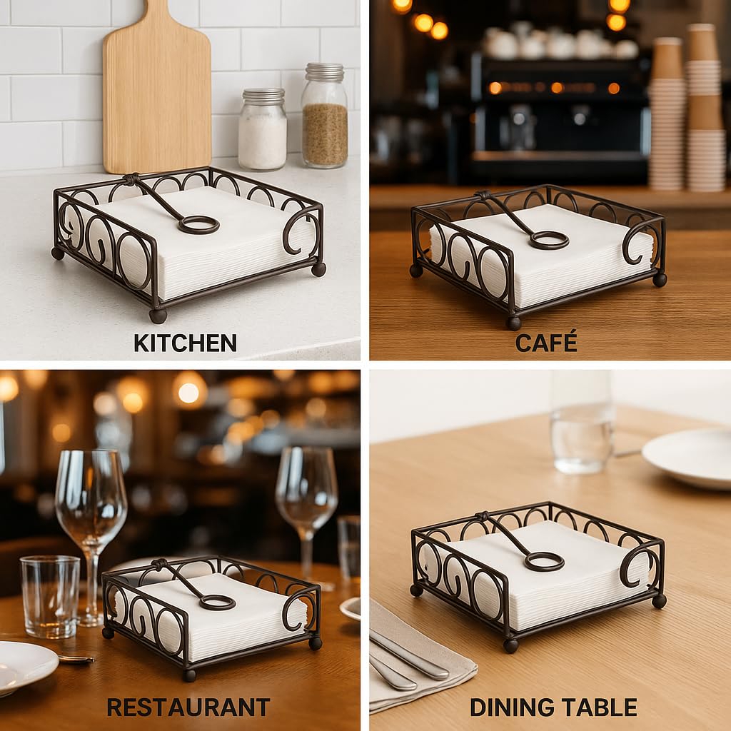 Craft Mshopr Double S Shaped Wrought Iron Tissue roll Holder One-Handed Tear Paper | Tissue Paper Holder | Paper Towel Holder |