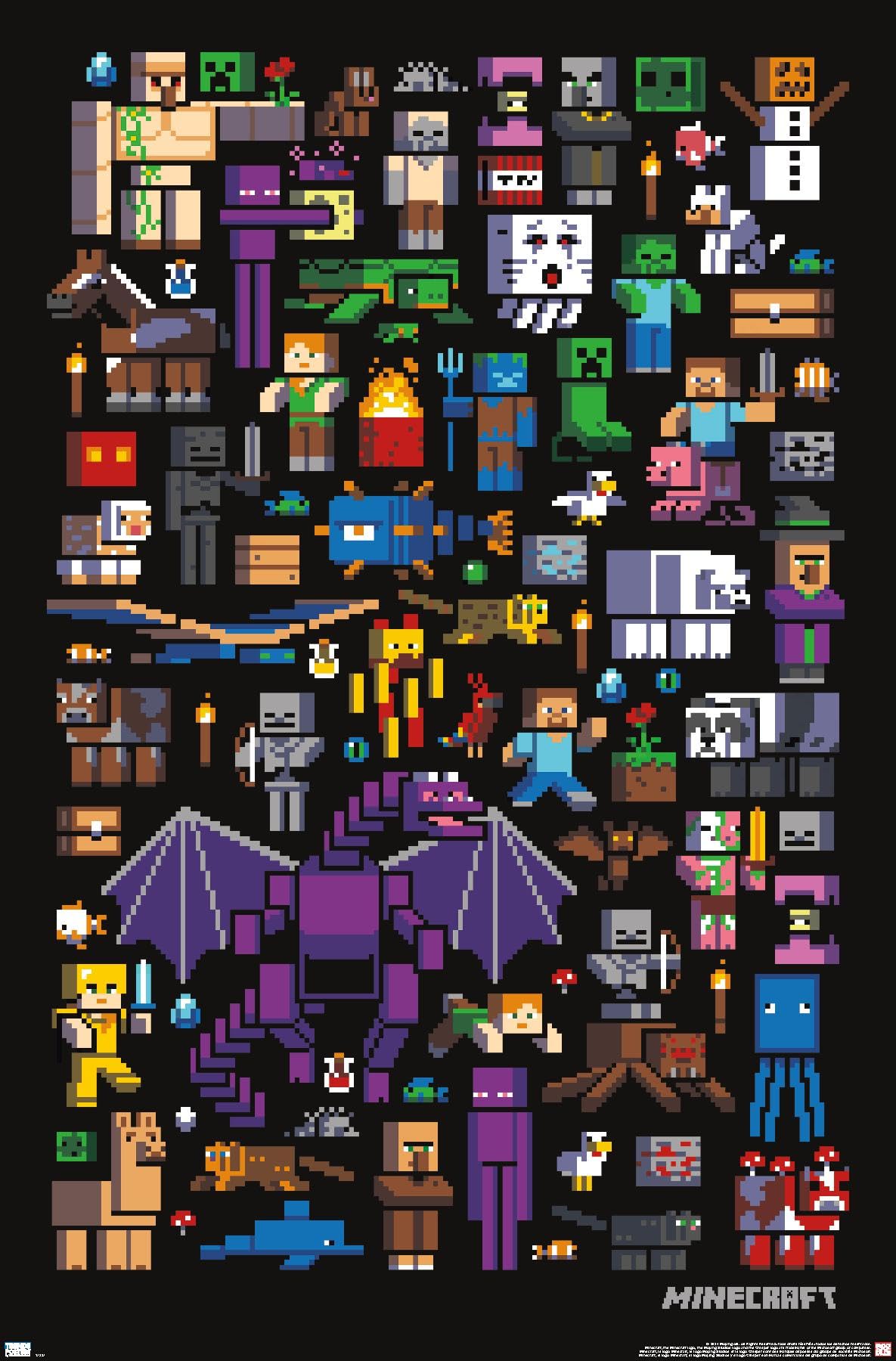 Trends International Minecraft - Mobbery Wall Poster, 22.375'' X 34'', Premium Unframed Version