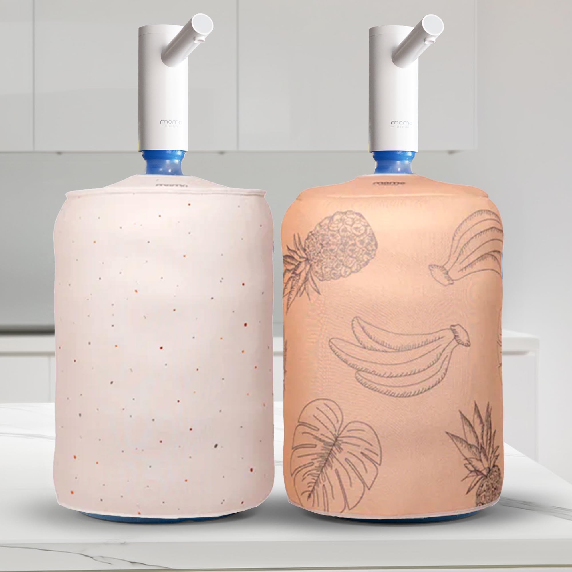 Momo Lifestyle 5 Gallon Water Jug Cover - Insulated Neoprene - Blocks UV Rays - Reversible Double Sided - Water Bottle Sleeve fo