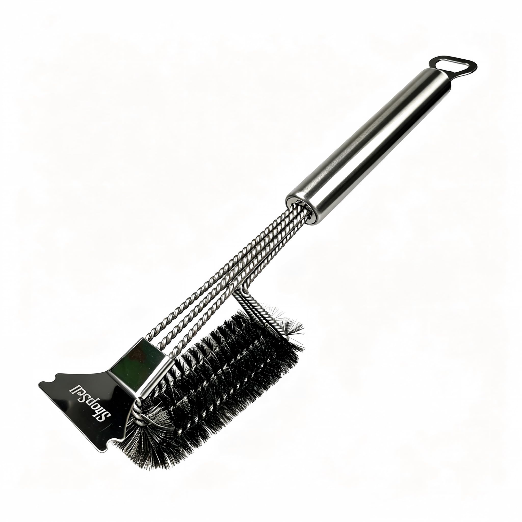 Shopsell BBQ Grill Brush and Scraper, Stainless Steel Grill Tool