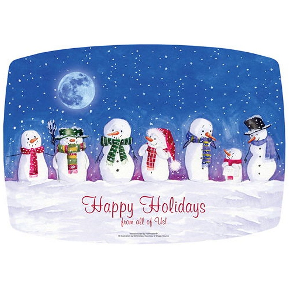 Snowmen Happy Holidays Paper Placemats 14x9.75 (50)