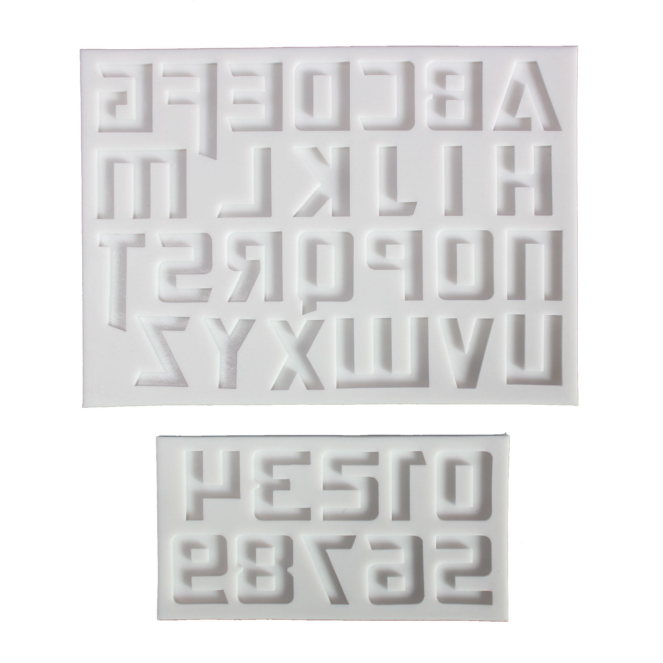 Lvdge Stylish English Alphabets/Letters & Numbers Silicone Molds For Fondant Cake, Gum Paste, Chocolate, Diy Cake Decorations (M