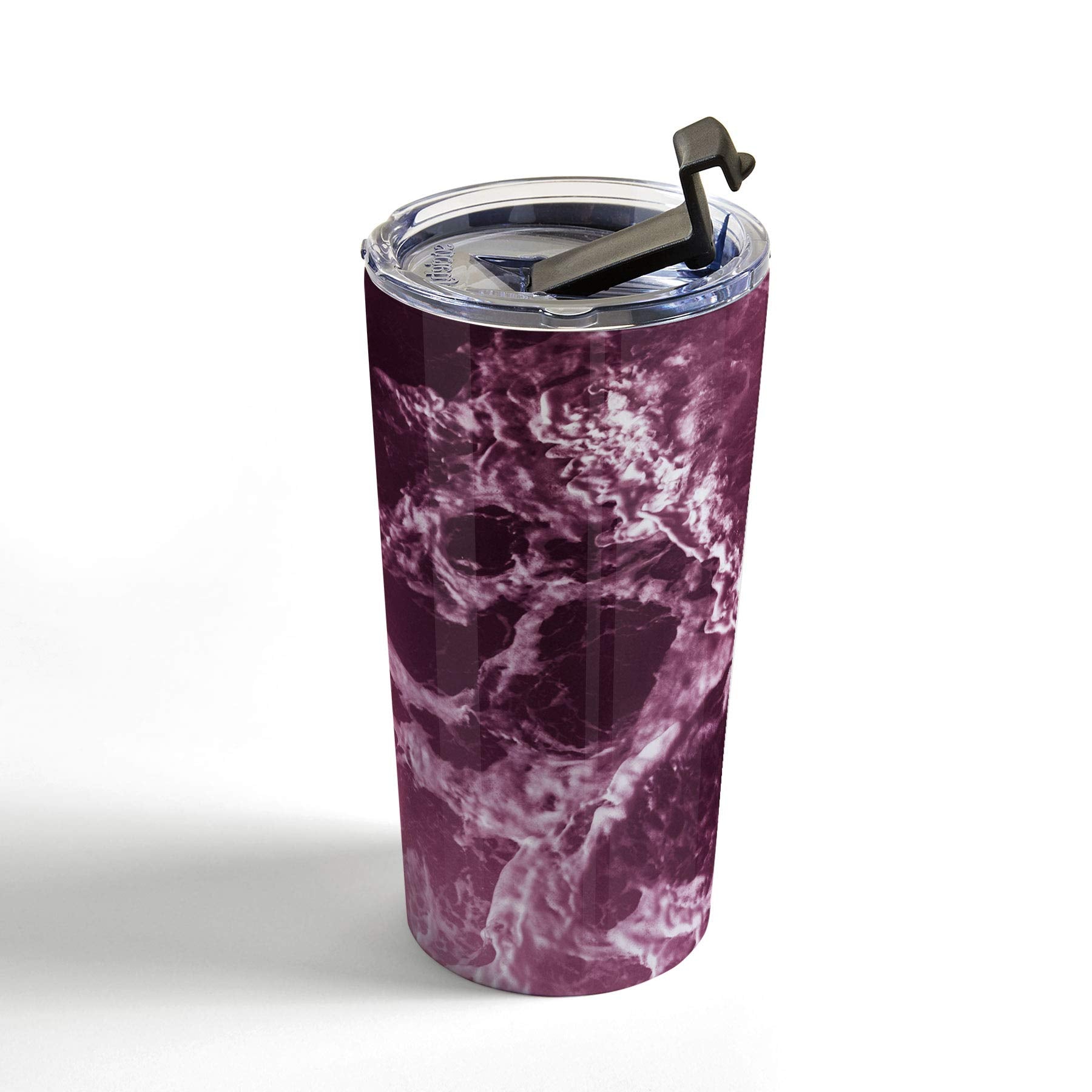 Society6 Nature Magik Palm Tree Summer Beach Pink Travel Mug, 20Oz