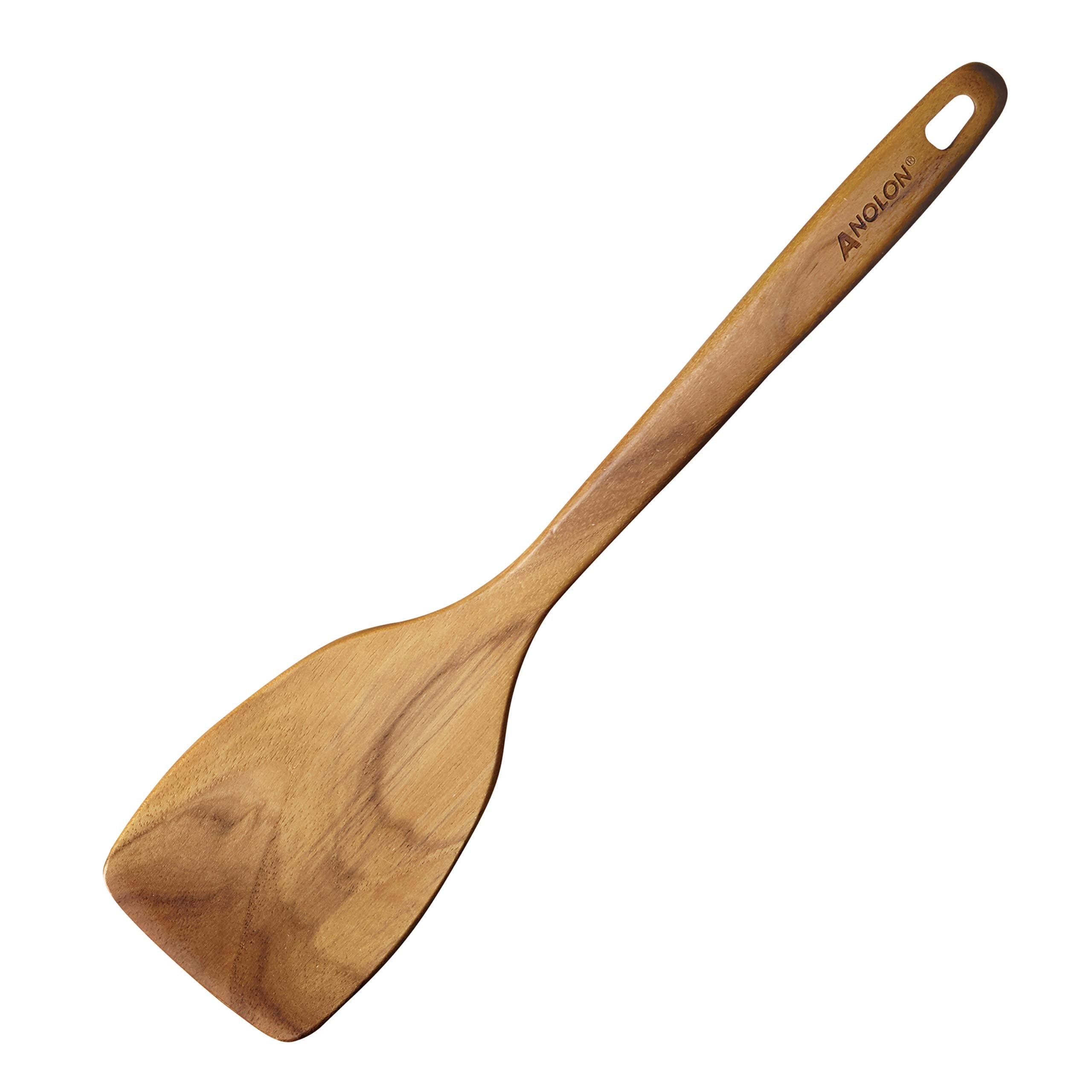 Anolon Teak Wood Tools 13-Inch Tool Set, 3-Piece