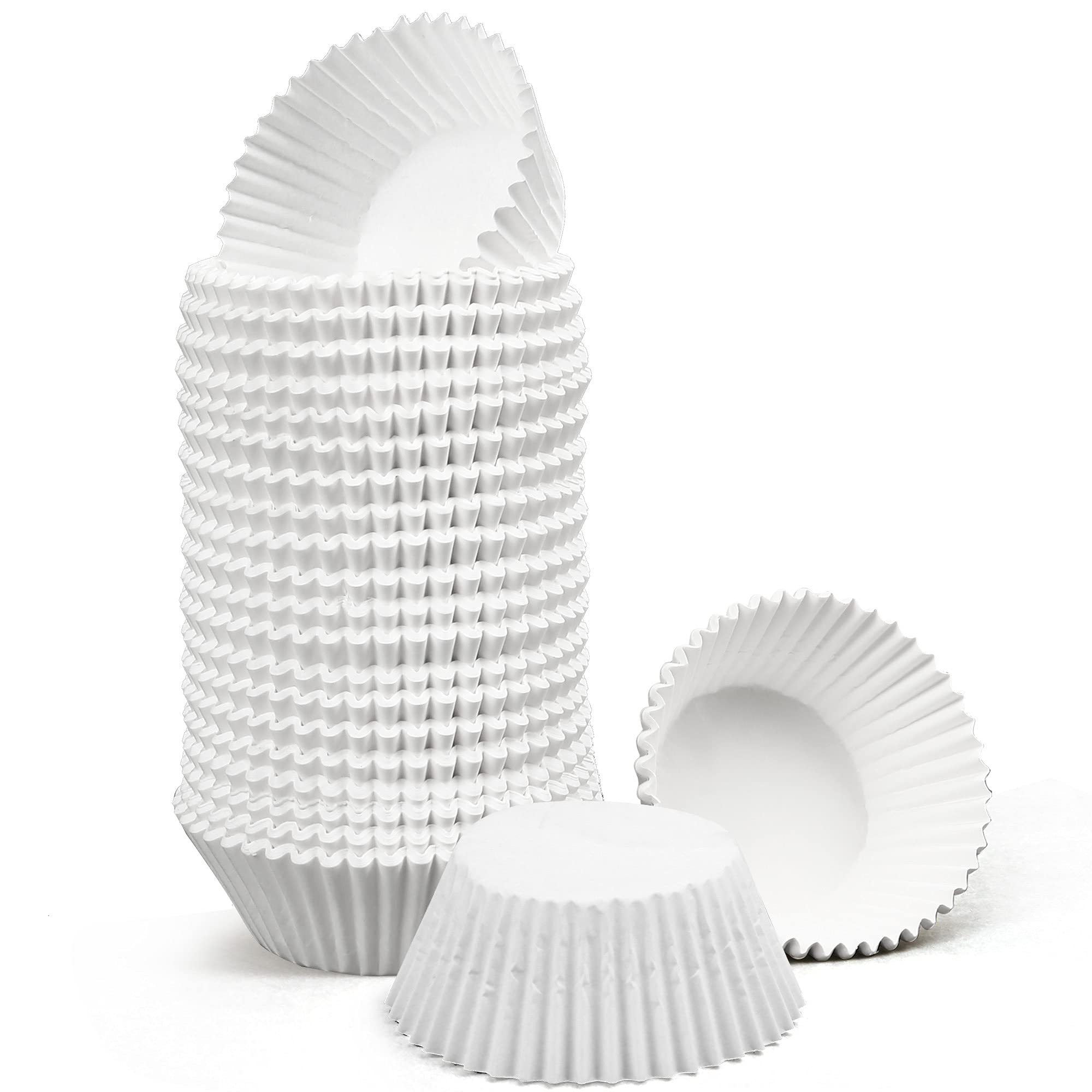 Lotfancy Standard White Cupcake Liners, 500 Count, Greaseproof Paper Muffin Liners, Food Grade Cupcake Wrappers Baking Cups, No