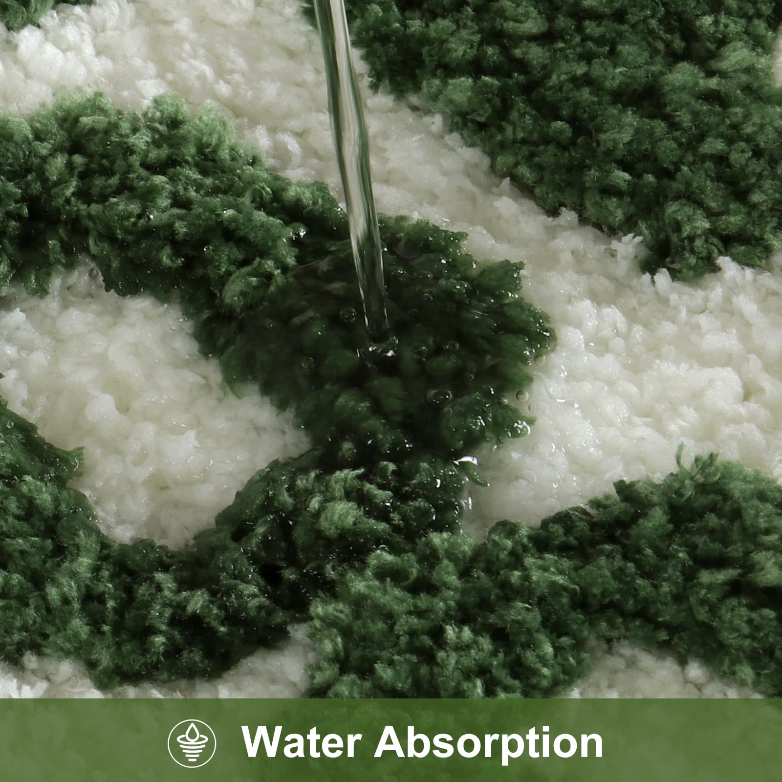 Haocoo You Look Good Bath Mat Green Bathroom Rug, Soft Non Slip Irregular Shaped Cute Bath Mat For Bathroom, Microfiber Absorben