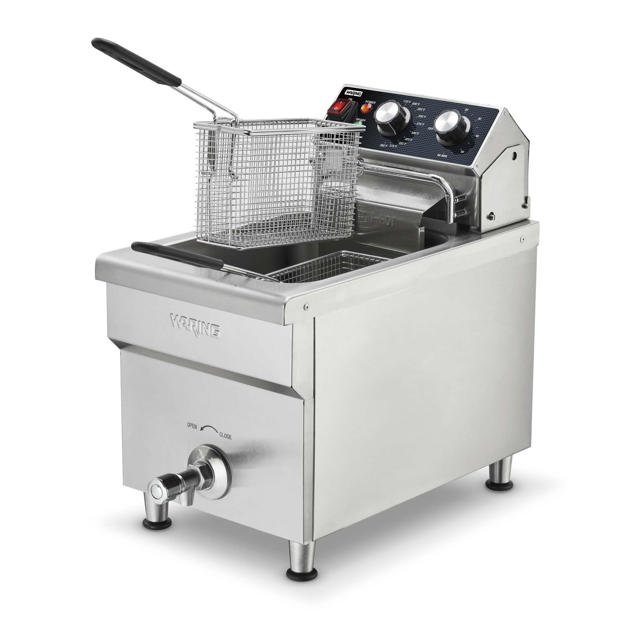 Waring Commercial 15lb Heavy-Duty Deep Fryer, for French Fries, Calamari and Dumplings, WDF1700