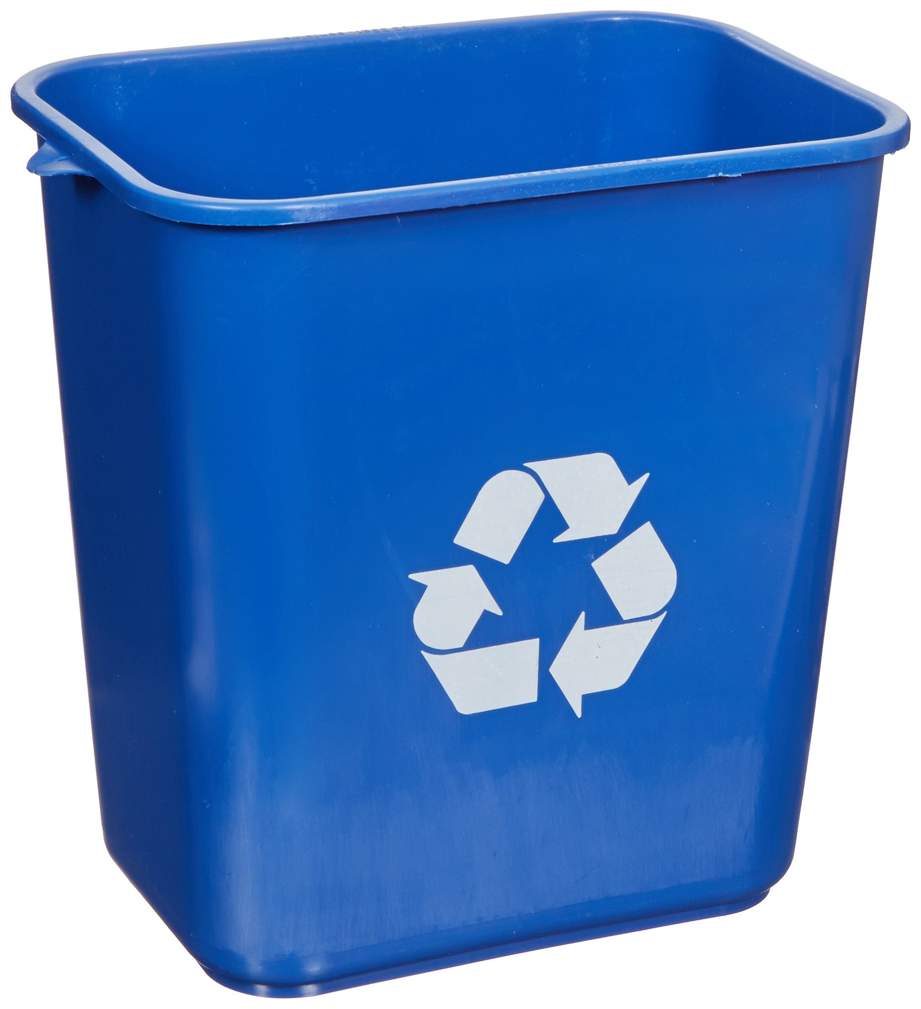 Impact Soft-Sided Recycle Logo Plastic Wastebasket, 28 Qt, Polyethylene, Blue (7702Blur)
