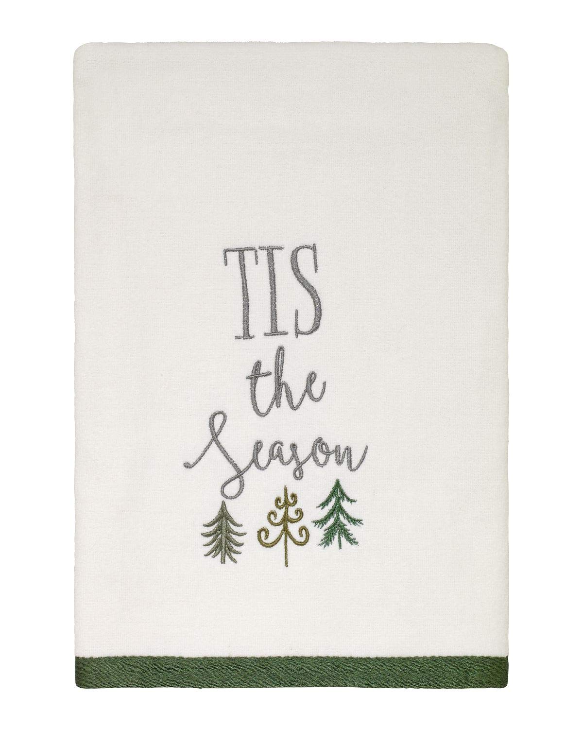 Avanti Linens - Bath Towel, Soft Embroidered Cotton Velour, Christmas Decorations (Christmas Trees Collection)